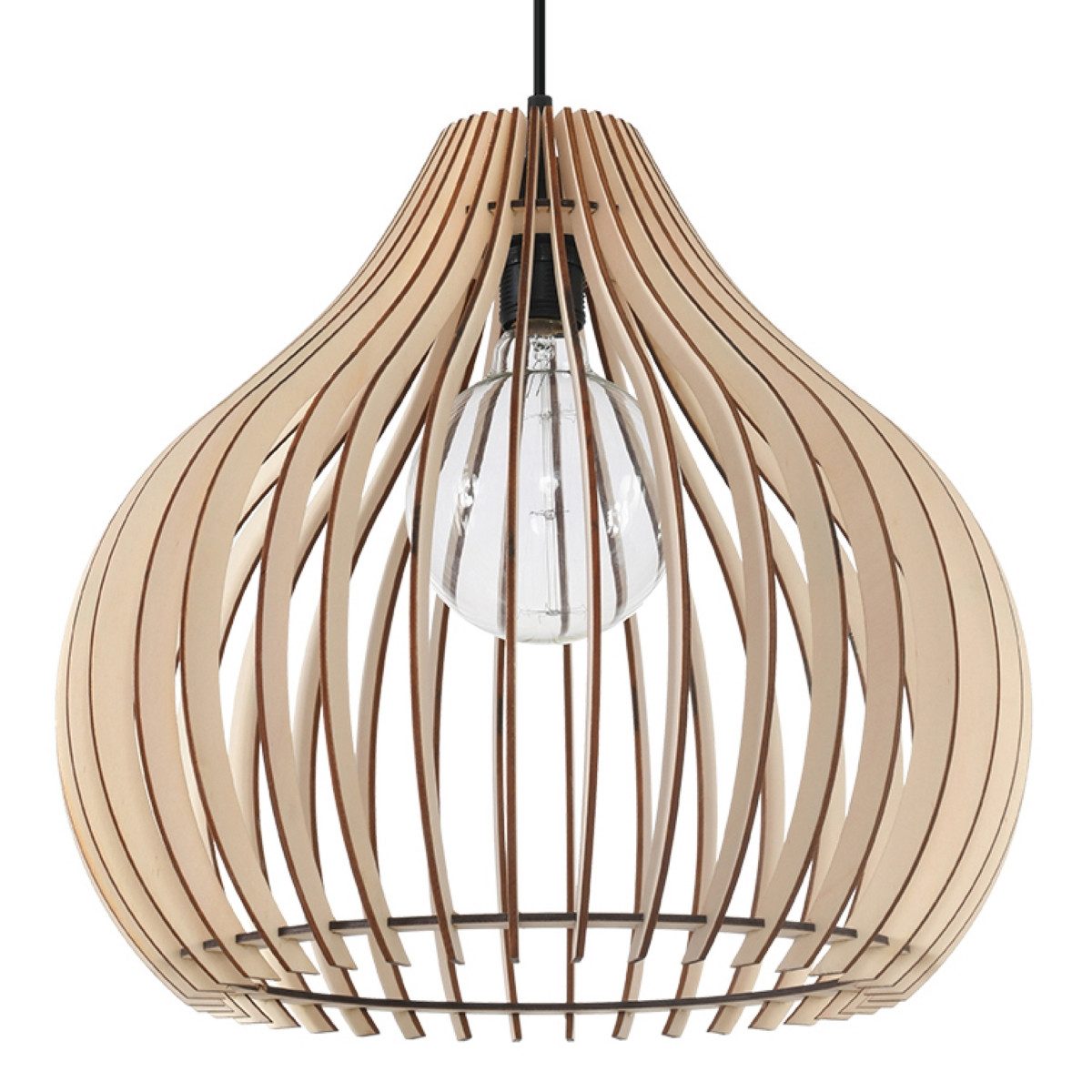 SOLLUX lighting Hängeleuchte Hängeleuchte Aprilla Holz, Nicht enthalten