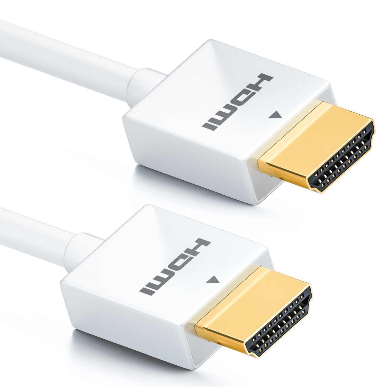 deleyCON deleyCON 0,5m HDMI Kabel Flexy Serie - weiß HDMI-Kabel