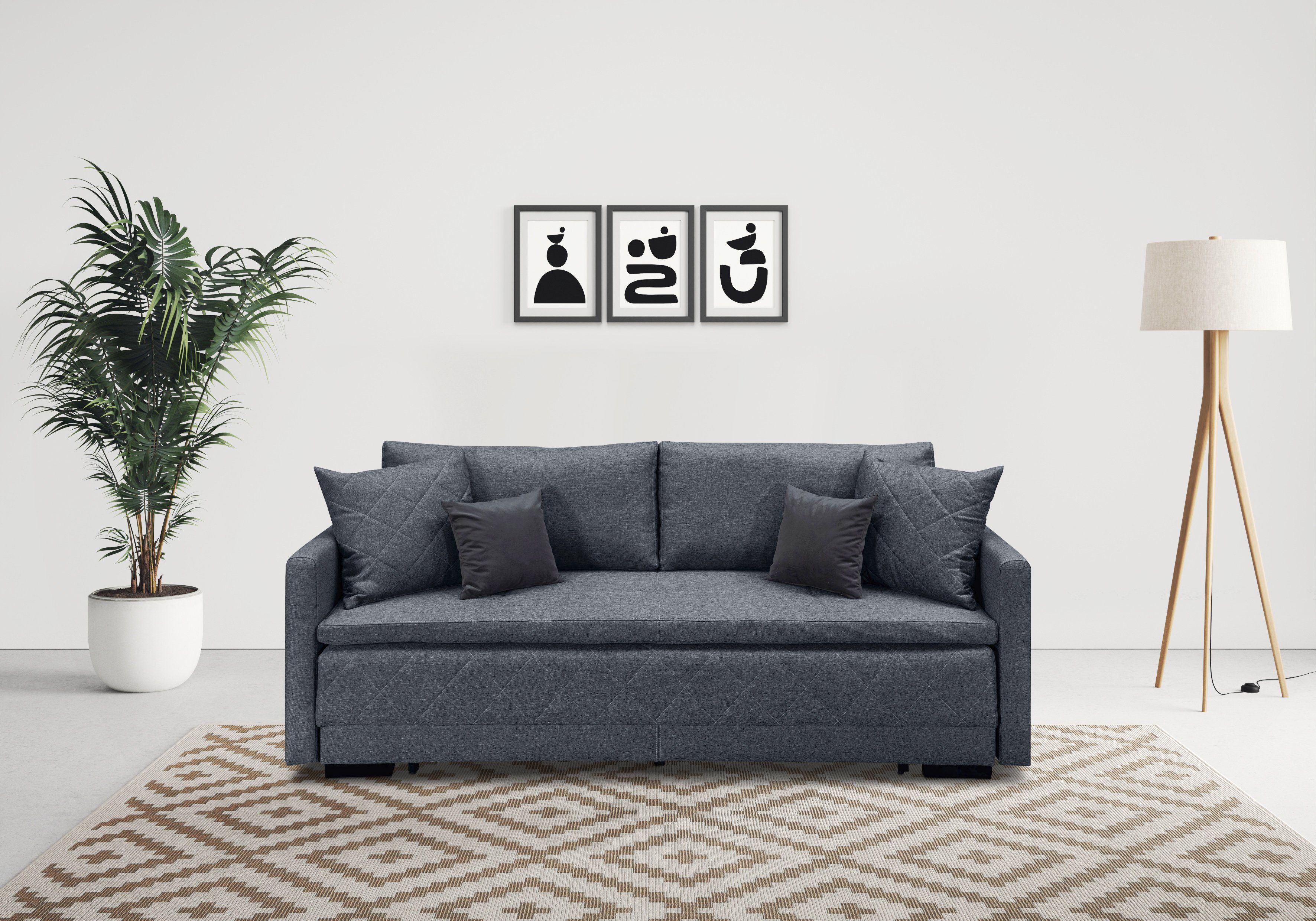 INOSIGN Schlafsofa Potsdam, mit Boxspringaufbau, Bettfunktion günstig online kaufen