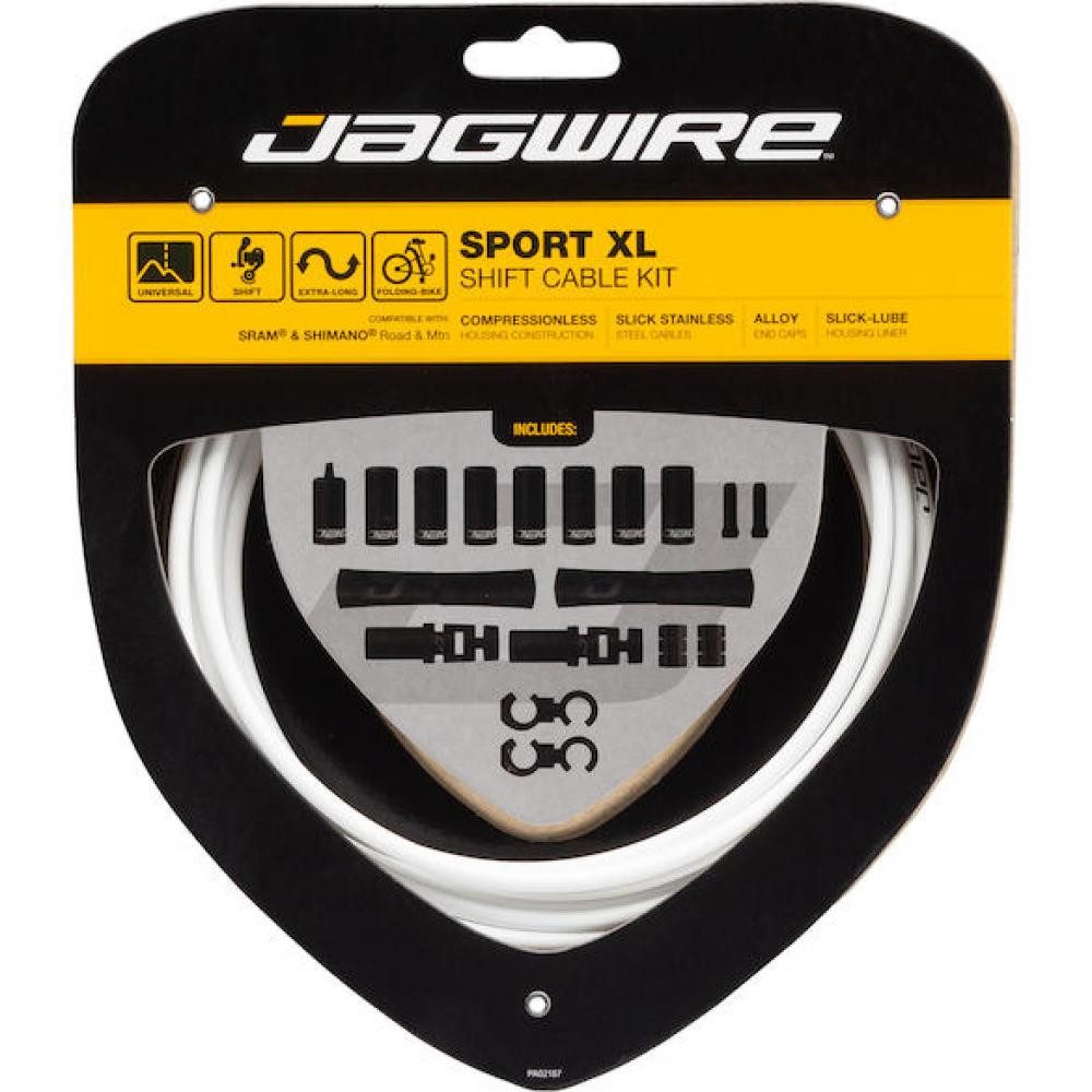 Jagwire Schaltzug Jagwire Schaltzugset Road & Mountain Sport XL Weiß - Universal für Fal