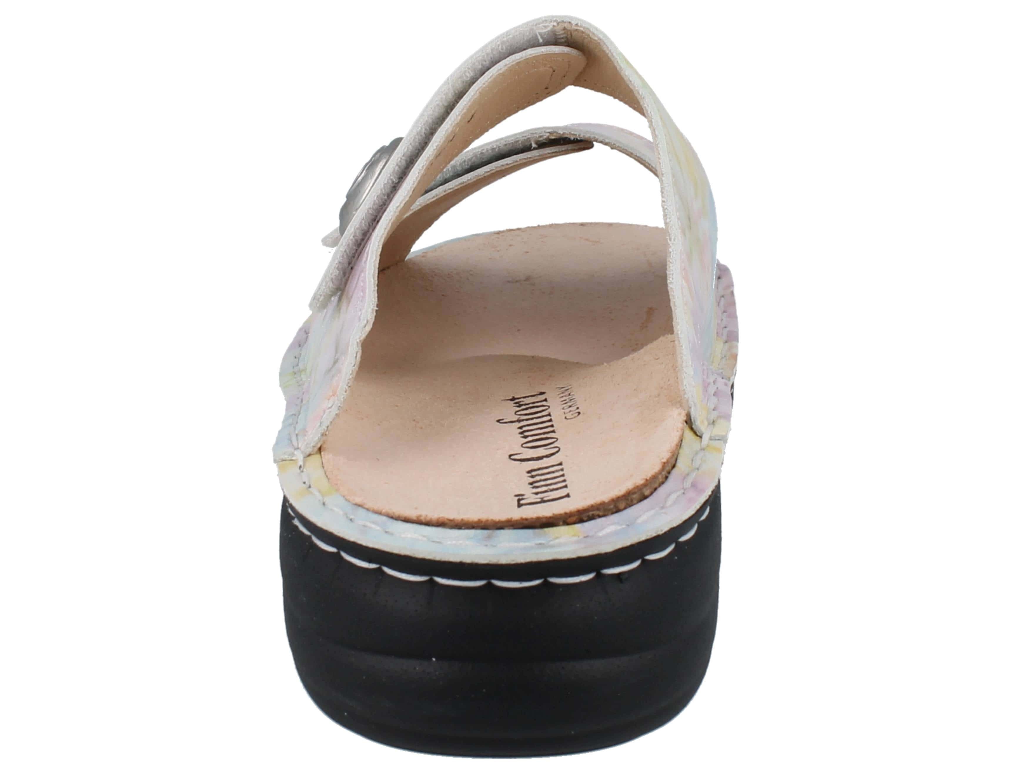 Finn Comfort FINN COMFORT Colina Damen Pantolette mehrfarbig pastell Glattleder - Pantolette Wechselfußbett