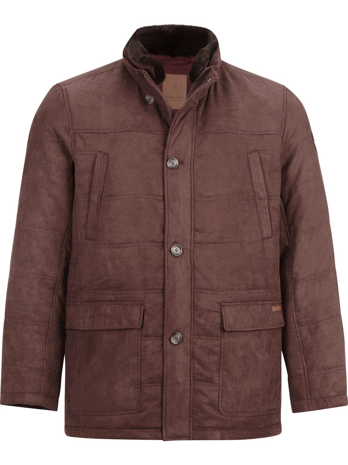 Charles Colby Outdoorjacke SIR IEUAN Steppjacke in Wildleder-Optik