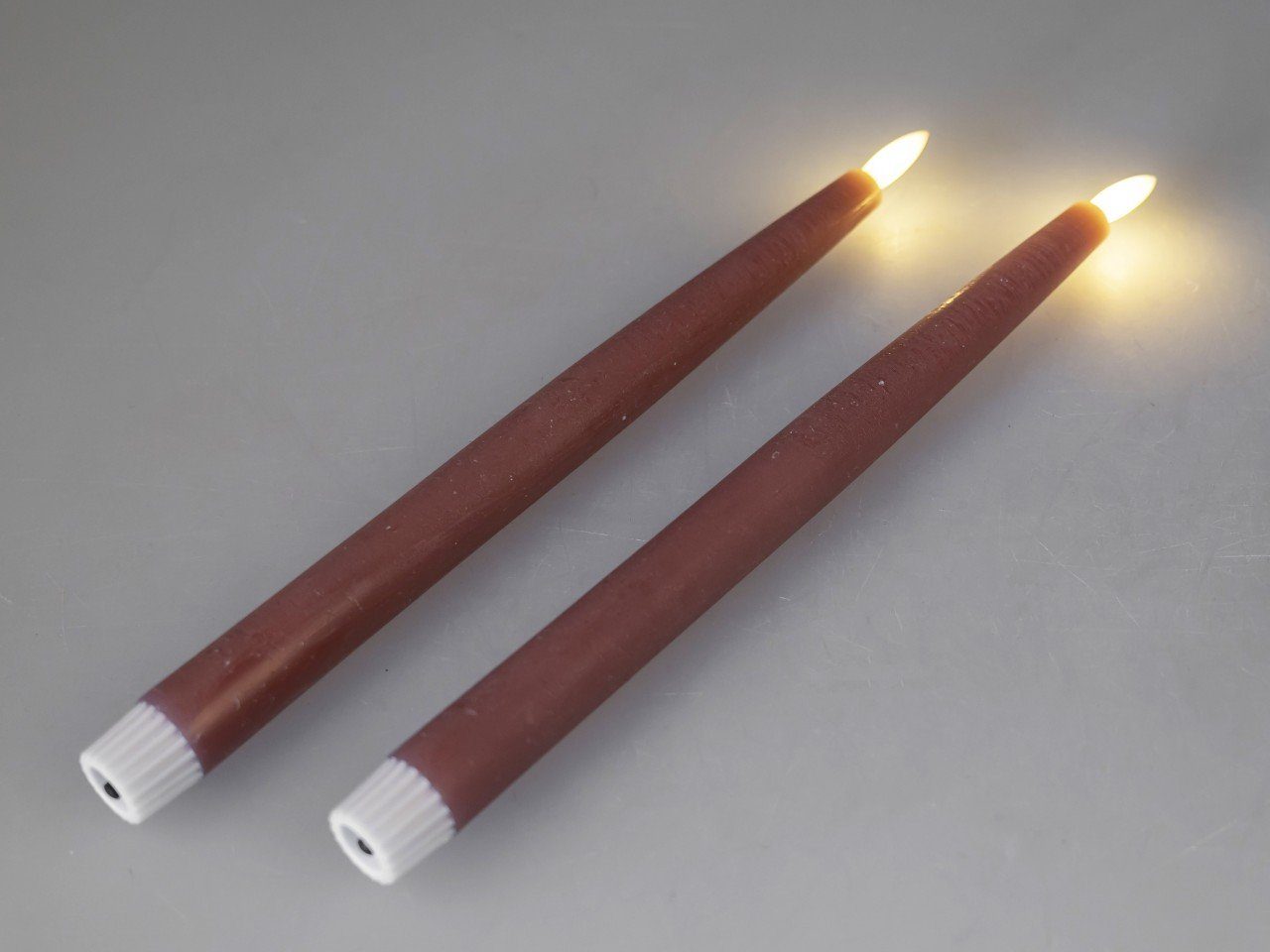 formano LED-Kerze Rustik, Rosa H:28cm D:2.2cm Wachs