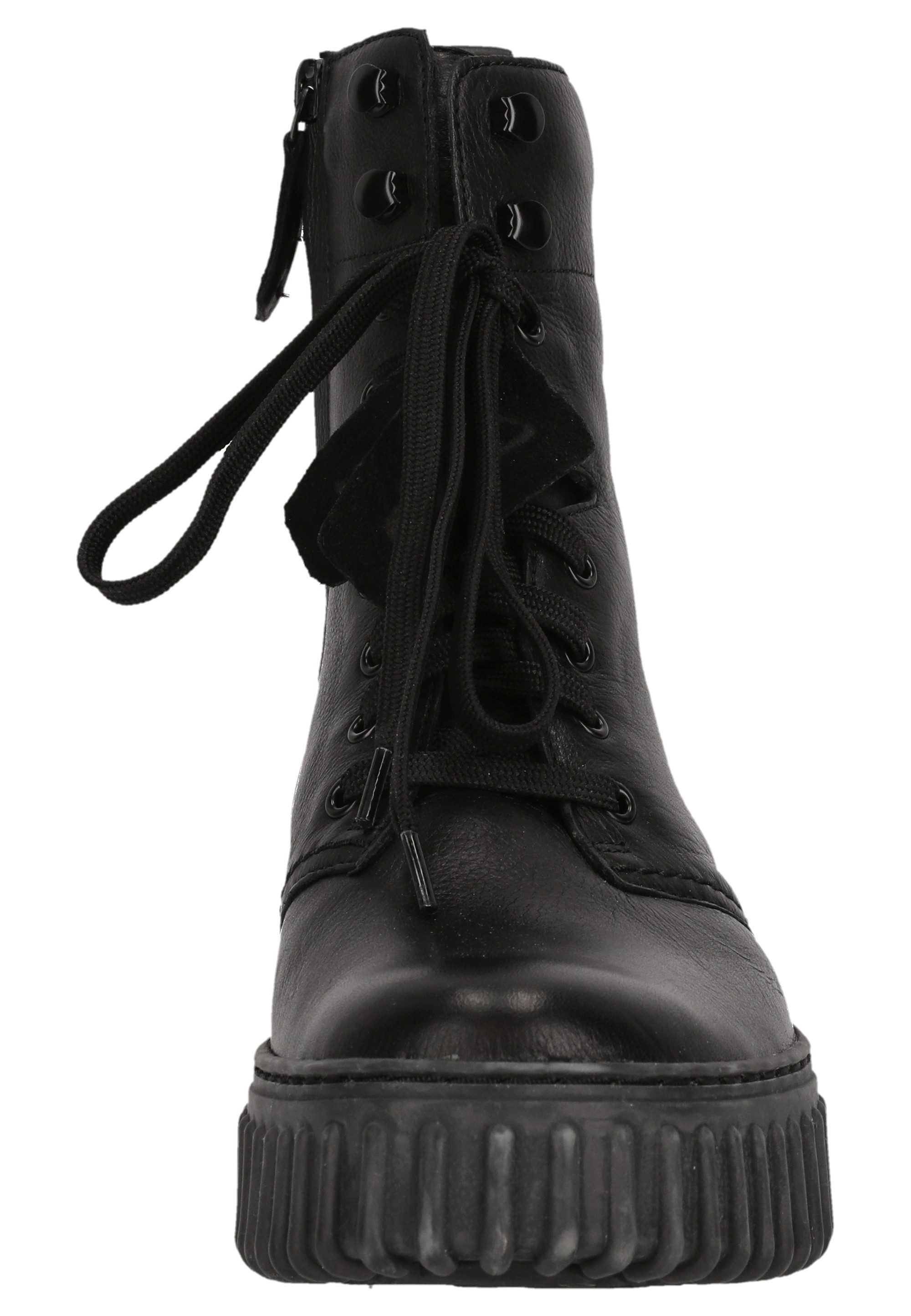 Clarks Torhill Style Stiefel aus schwarzem Glattleder