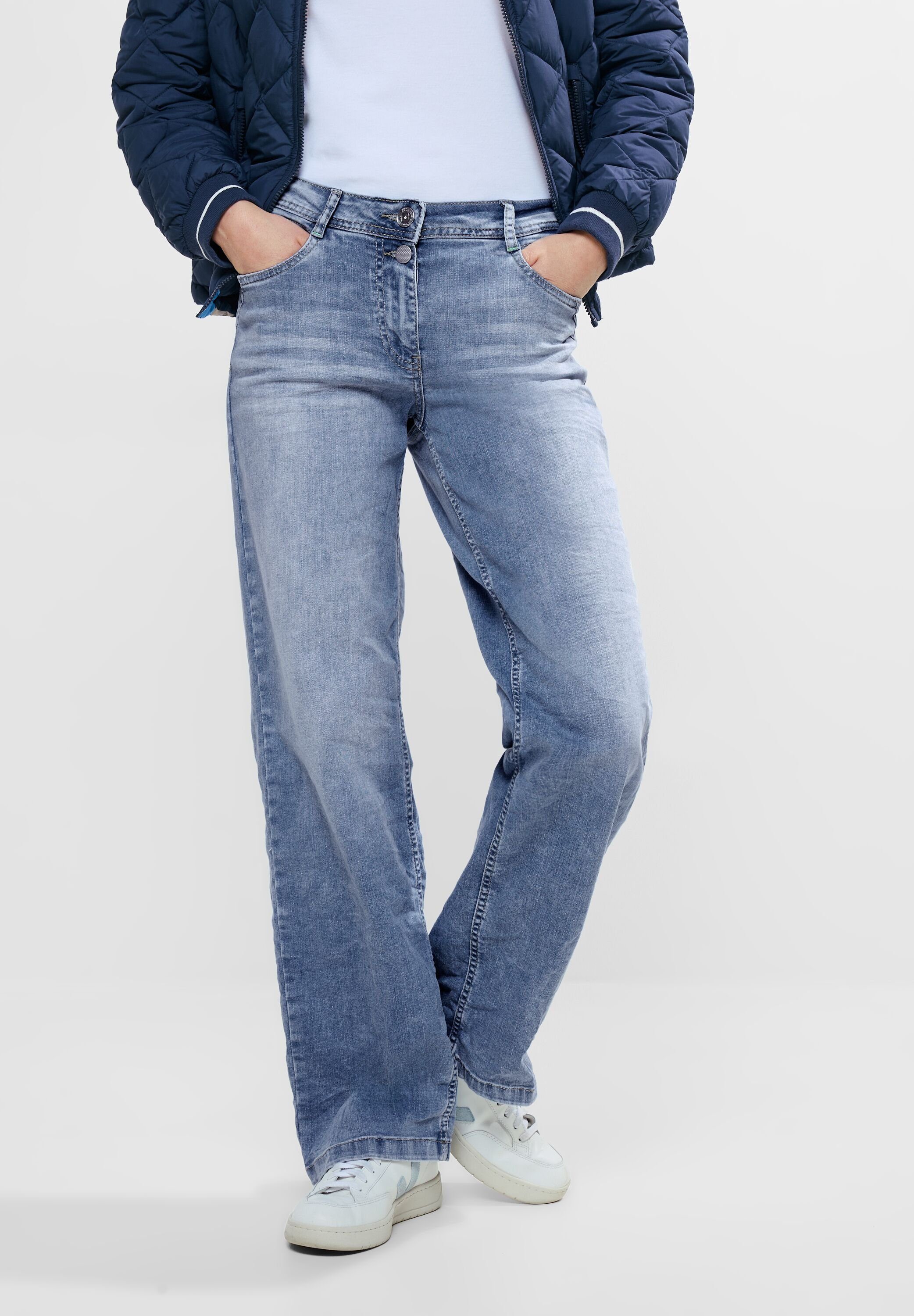 CECIL Gerade Jeans High Waist