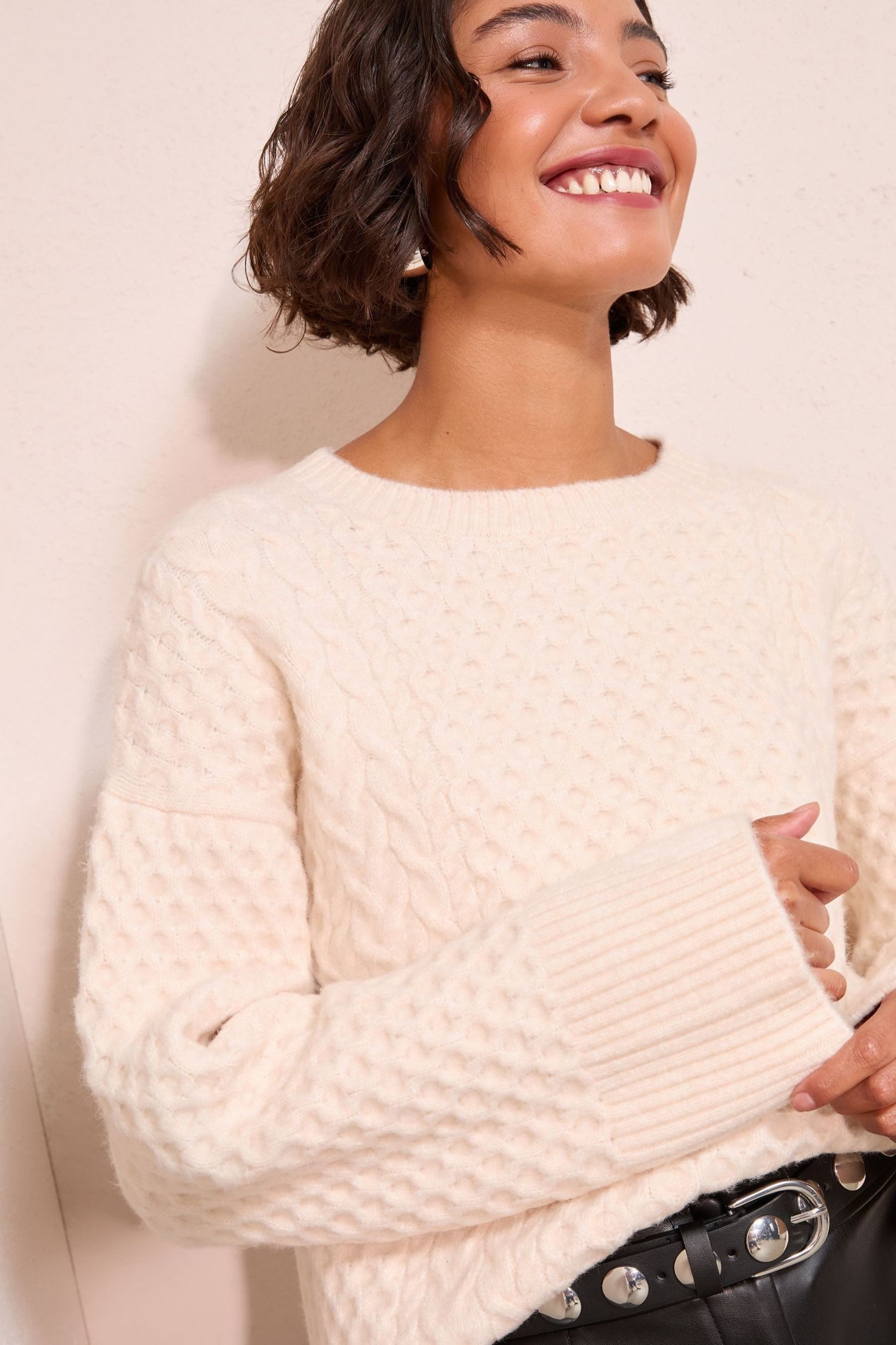 Friends Like These Strickpullover Friends Like These Pullover mit Honigwaben-Detail (1-tlg)