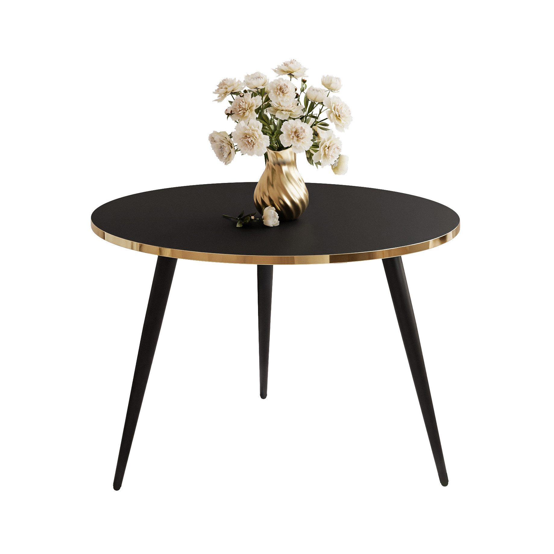 Lookway Couchtisch SOLEIL MATT Runder Couchtisch mit Ablage (1x Tisch), Durchmesser: ⌀70 cm