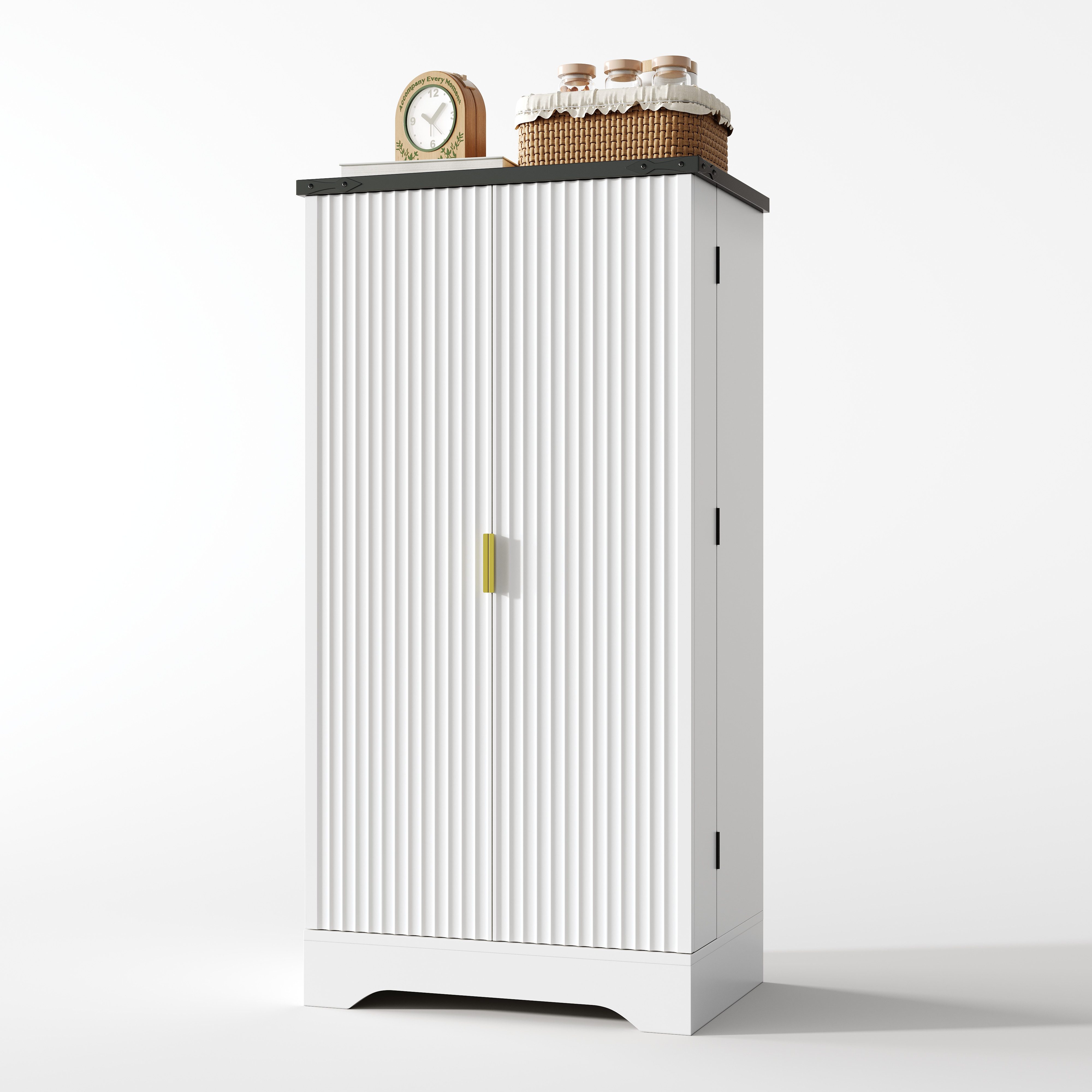Fine Life Pro Vorratsschrank Moderner Hochschrank mit LED & Viel Stauraum
