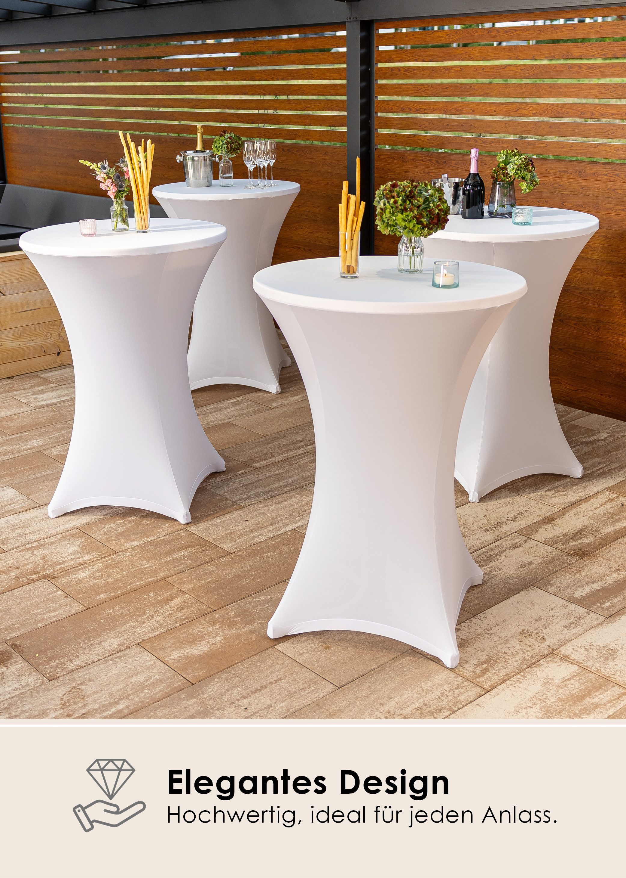 Gräfenstayn Stehtischhusse Stretchbezug Stehtisch Hussen, Elegante günstig online kaufen