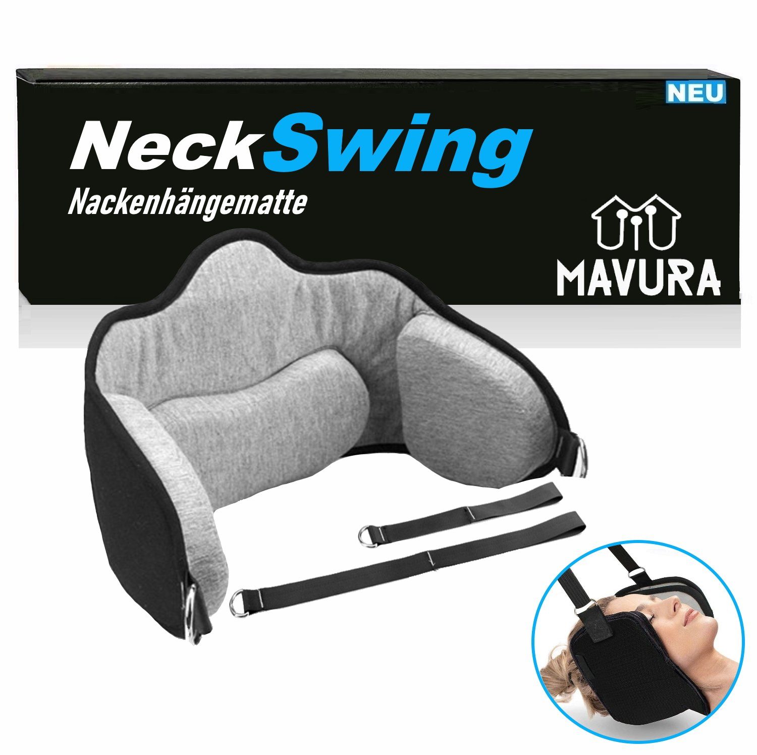 MAVURA Hängematte NeckSwing Premium Halshängematte Nackenhängematte günstig online kaufen