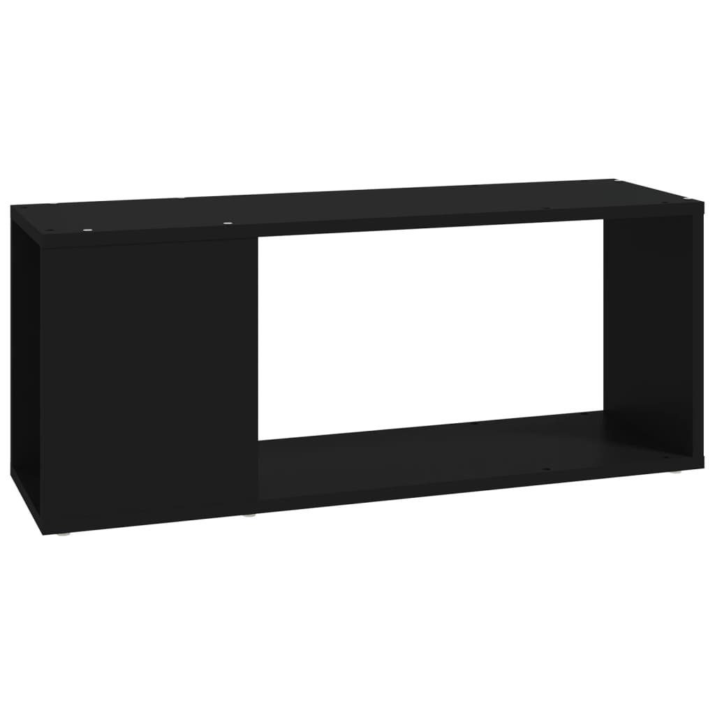 Schwarz cm 80x24x32 Holzwerkstoff TV-Schrank furnicato