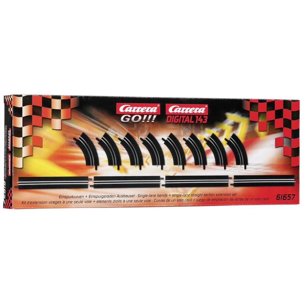 Carrera® Autorennbahn GO!!! Ausbauset, Einspurgeraden und Kurven, Maßstab 1:43