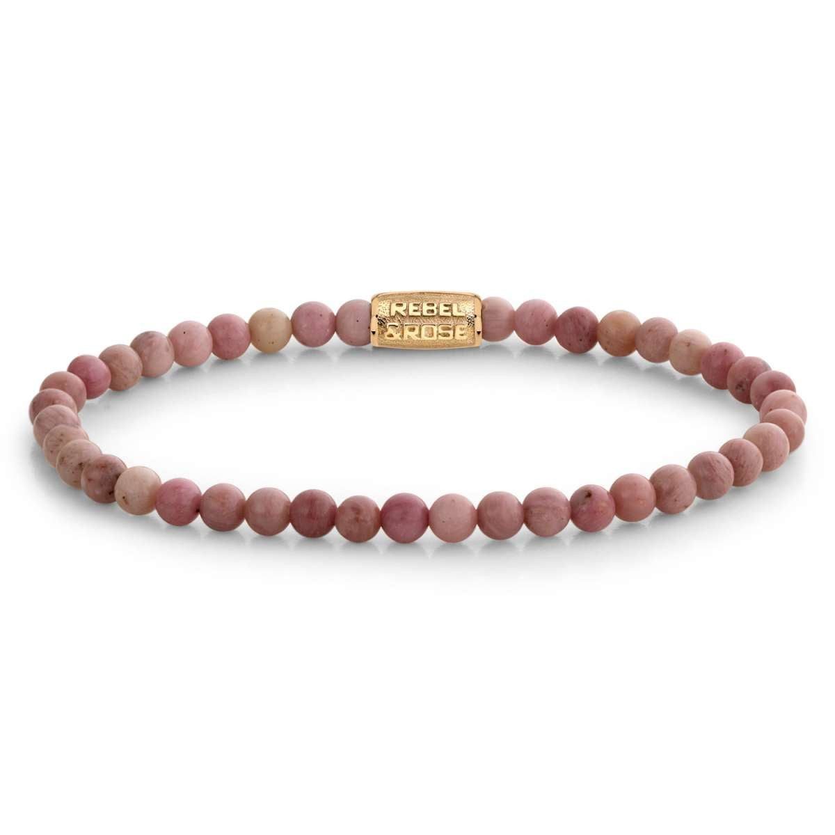Rebel & Rose Edelstahlarmband RR-40097-G-S, für Damen Rose Garden Gold 4 mm