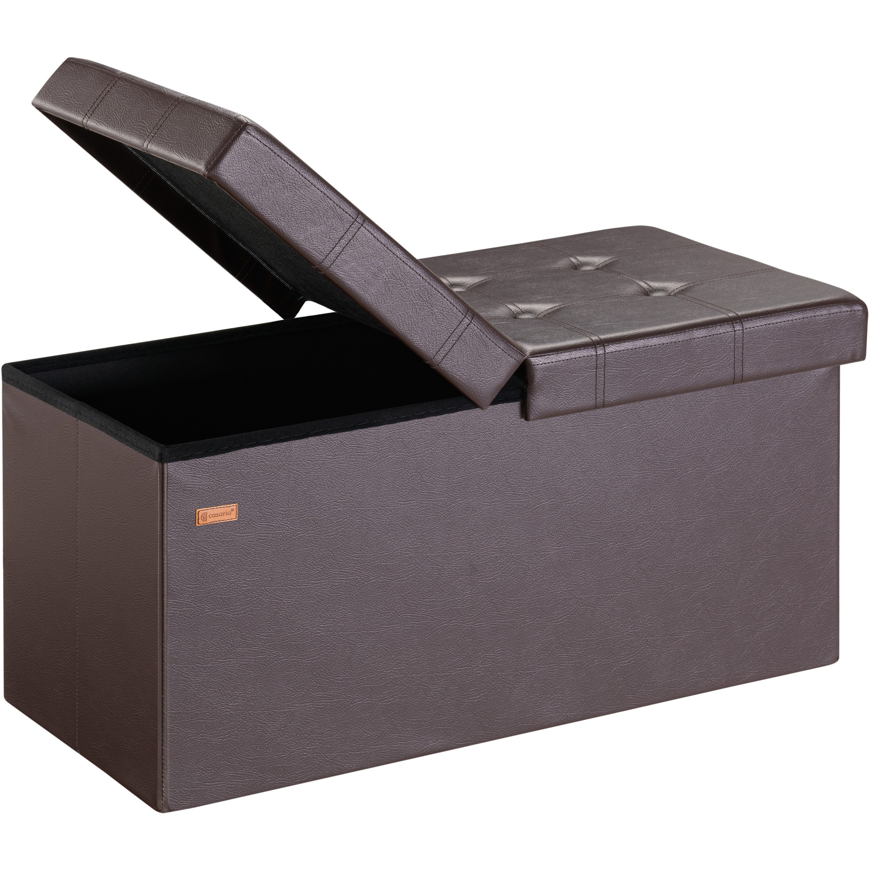 Casaria Sitzbank (1-St), Deckel Klappbar Gepolstert Faltbar Kunstleder 100L Flur Schlafzimmer