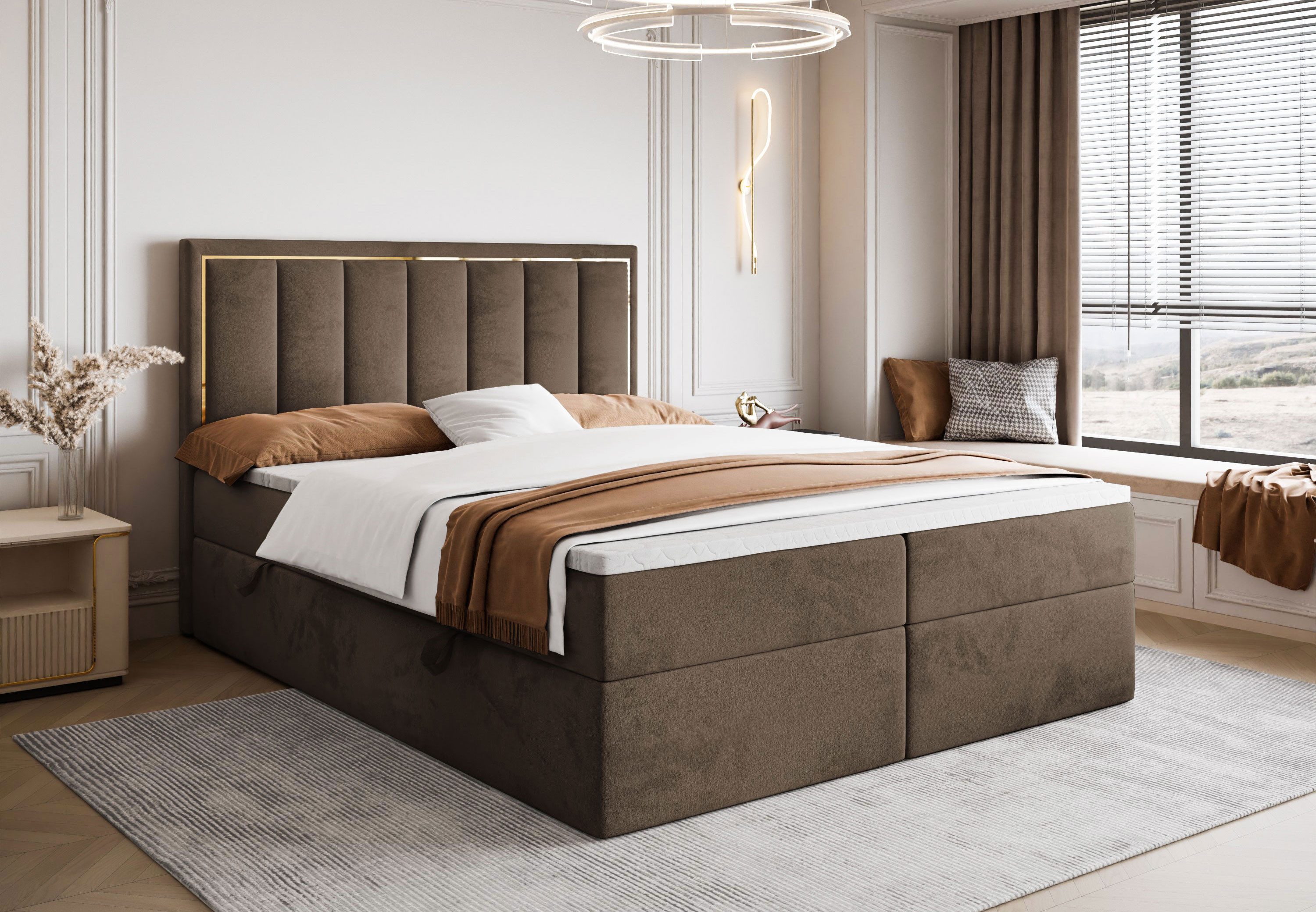 Lookway Boxspringbett AURELIA mit Bettkästen und Topper, mit Bettkasten und günstig online kaufen