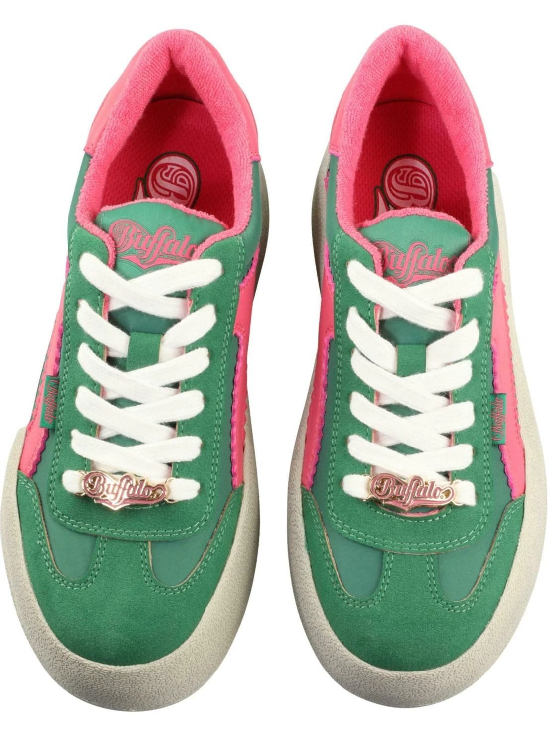 Buffalo Buffalo Sneaker Low Cajo Grün/Pink günstig online kaufen