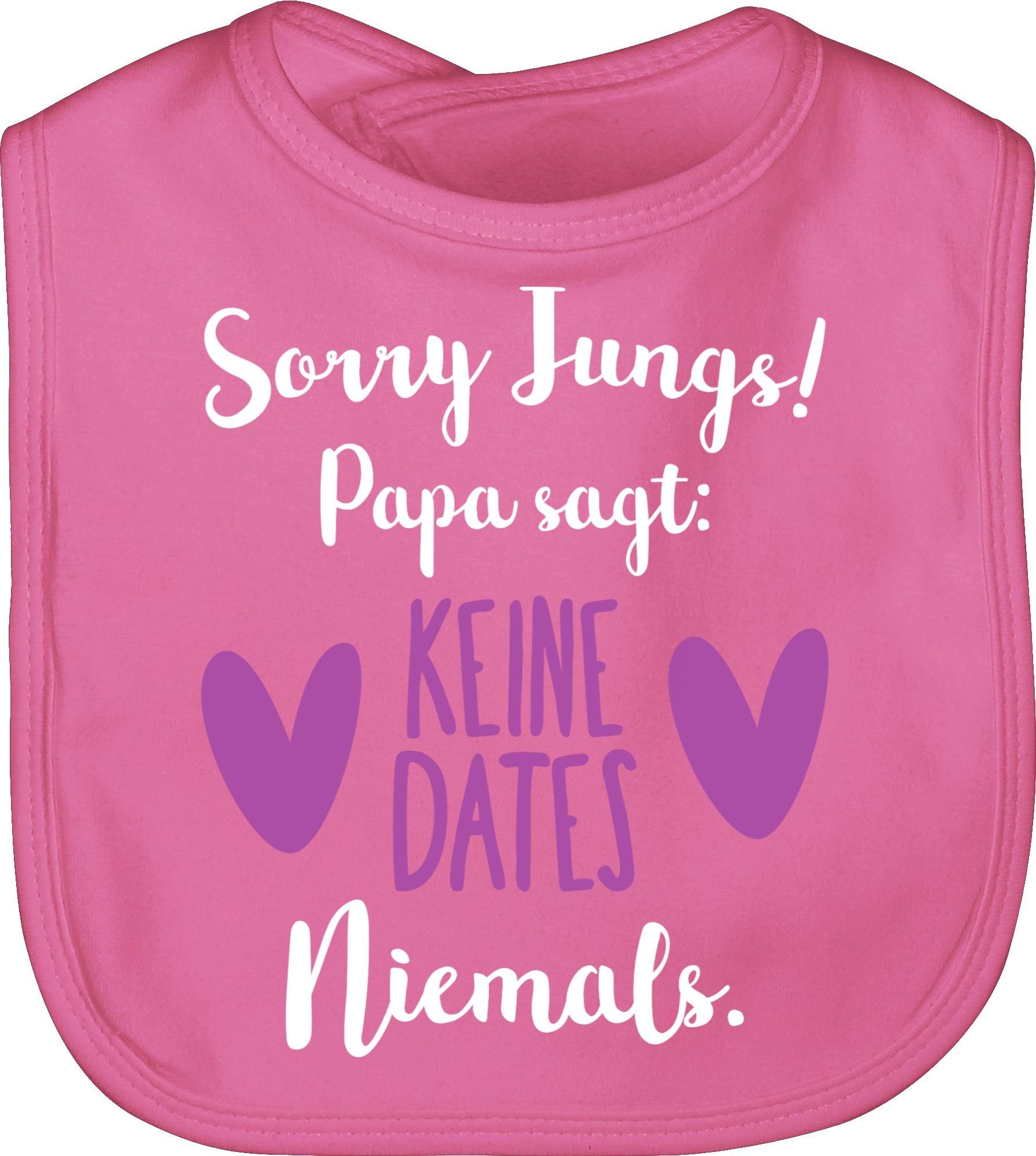 Keine Sorry Dates Baby weiß, Lätzchen Pink Vatertag Shirtracer 1 Jungs Geschenk Lila