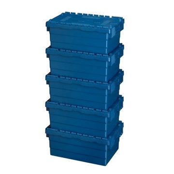 Logiplast Transportbehälter Distributionsbehälter 600 x 400 x 250 mm blau 45 Ltr. Volumen, (ALC-Behälter, 1 Behälter), mit Antirutschsicherung, stapelbar und nestbar