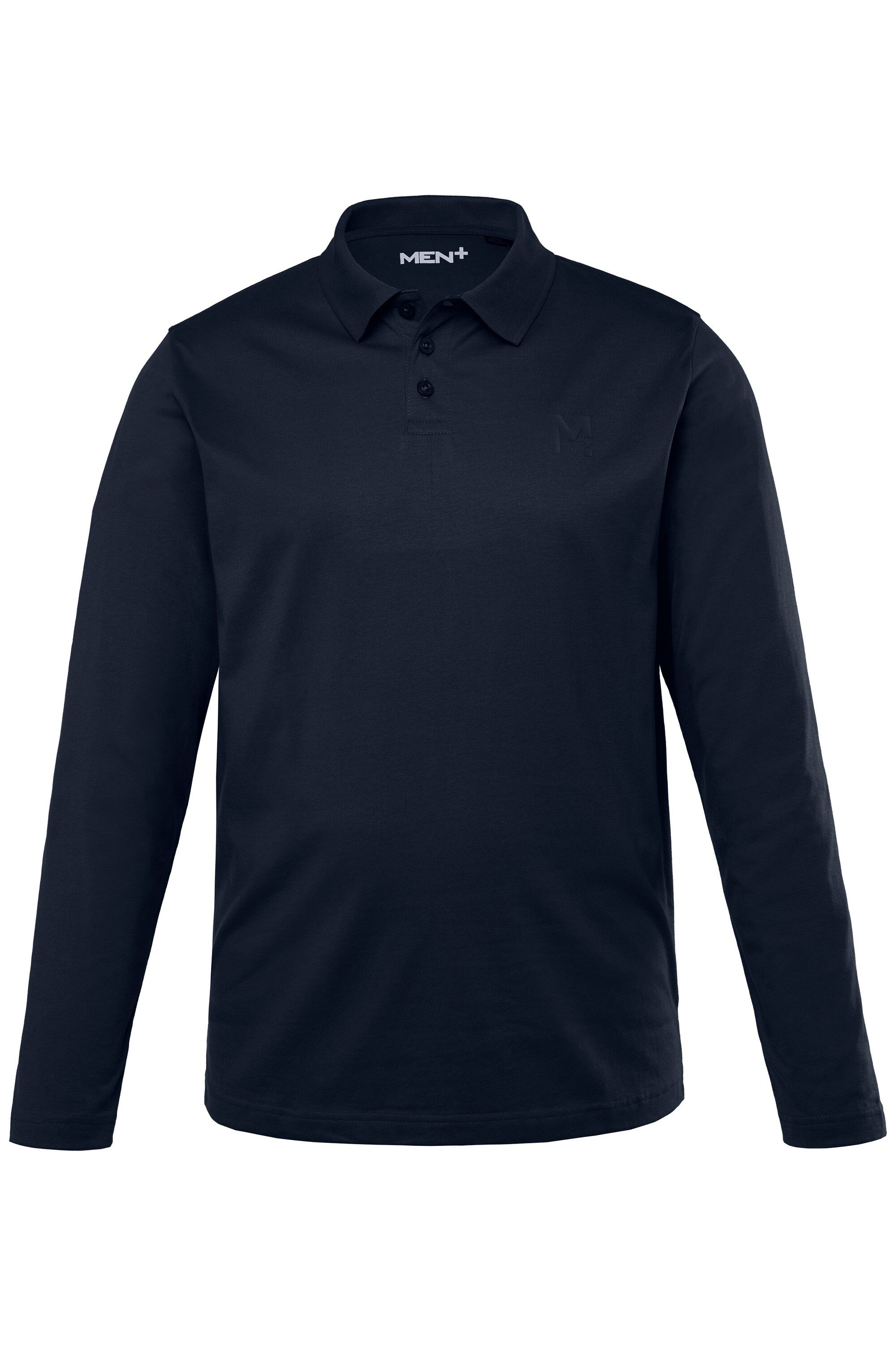 Men Plus Poloshirt Men+ Langarm-Poloshirt Basic Rundhals bis 8 XL günstig online kaufen