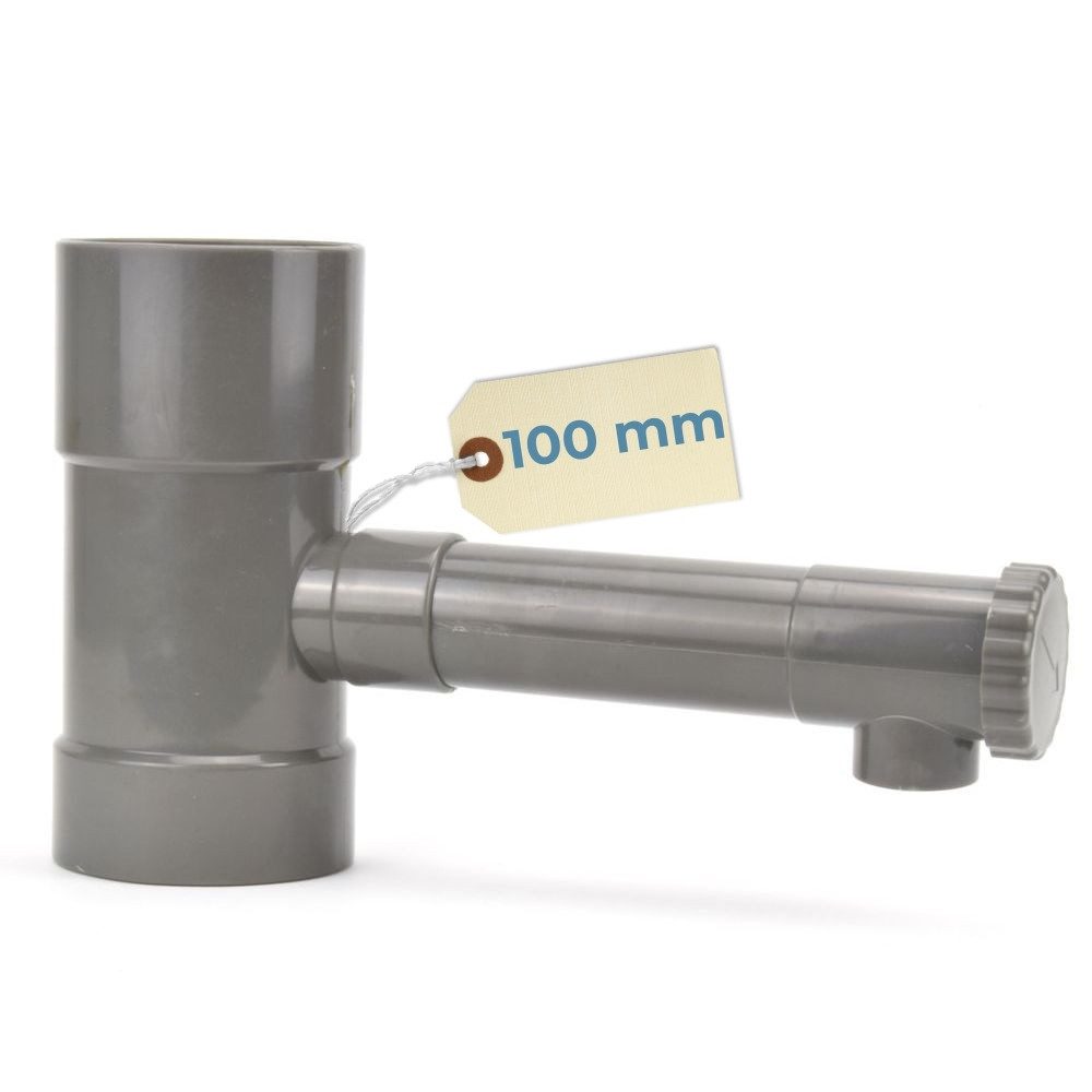 GarPet Regenfallrohr Wasserdieb Fallrohr Abzweig mit Hahn Regensammler Regendieb 100 mm