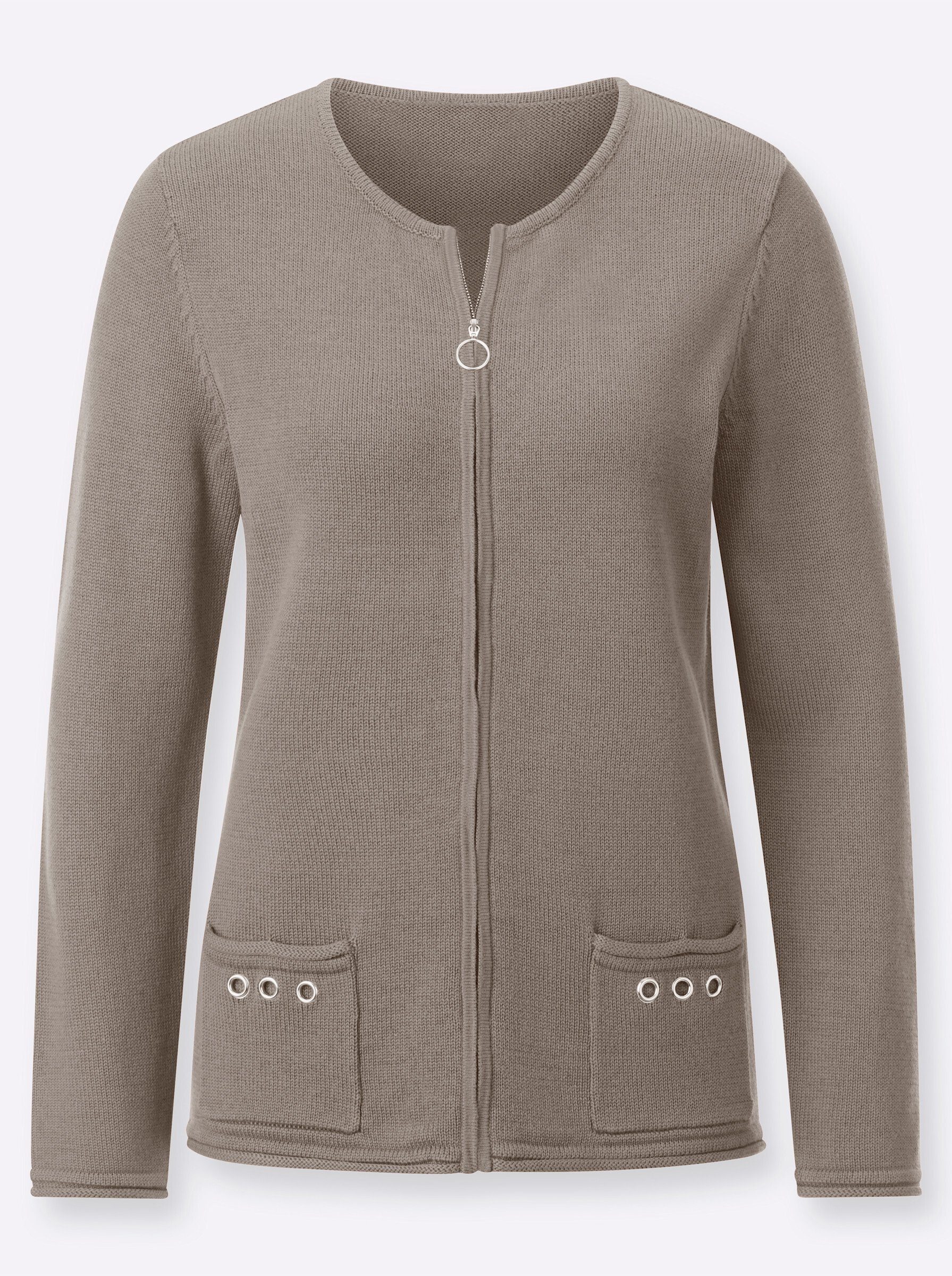 Strickjacke Strickjacke Langarm Jersey