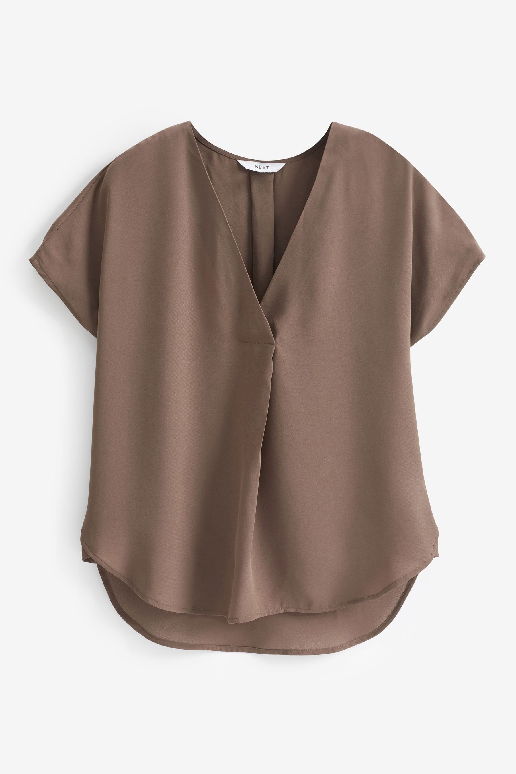 (1-tlg) Langärmeliges Chocolate Schlupf-Oberteil Brown Blusenshirt Next