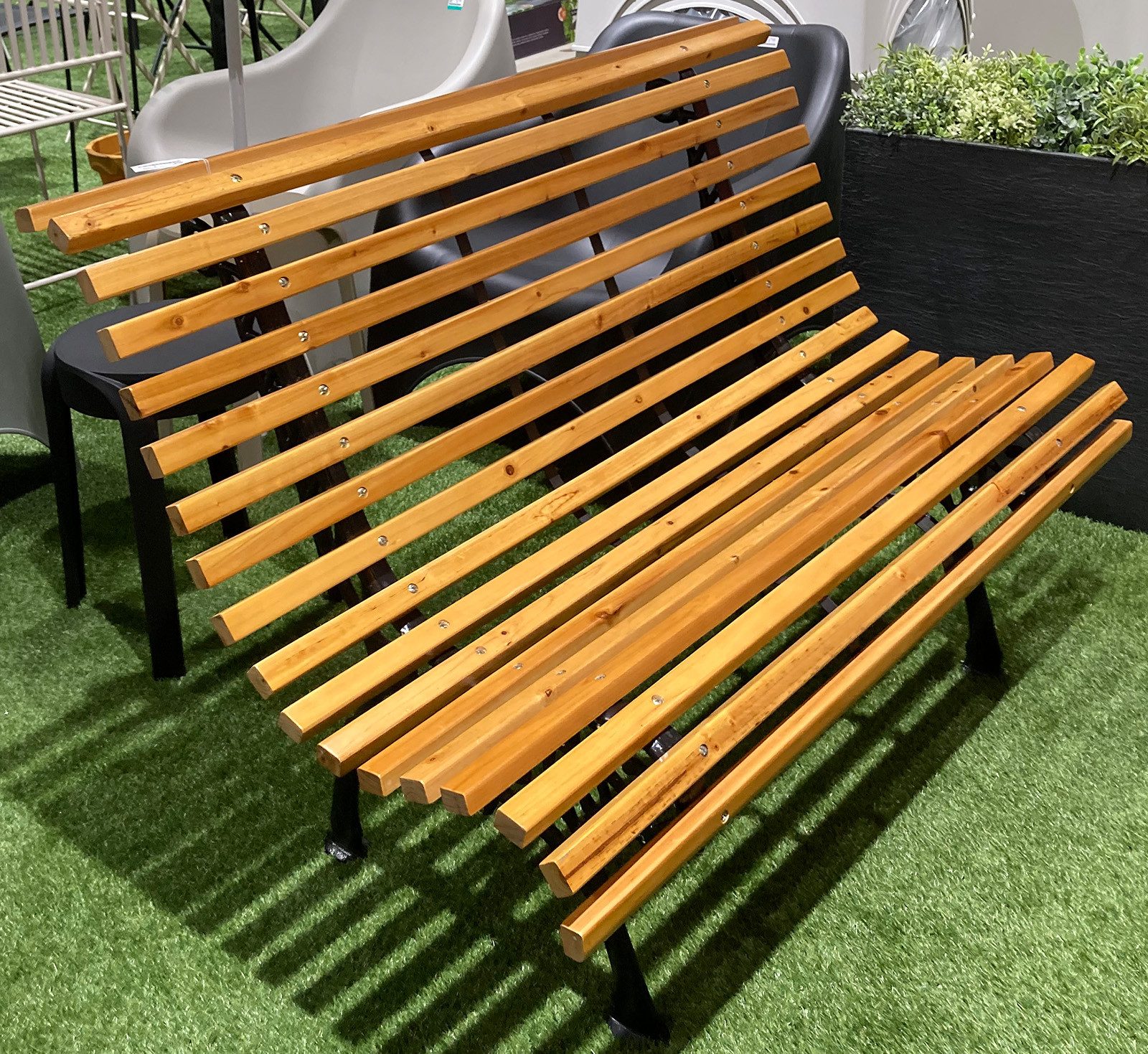 Koopman Gartenbank Parkbank Sitzbank Holz Metall günstig online kaufen