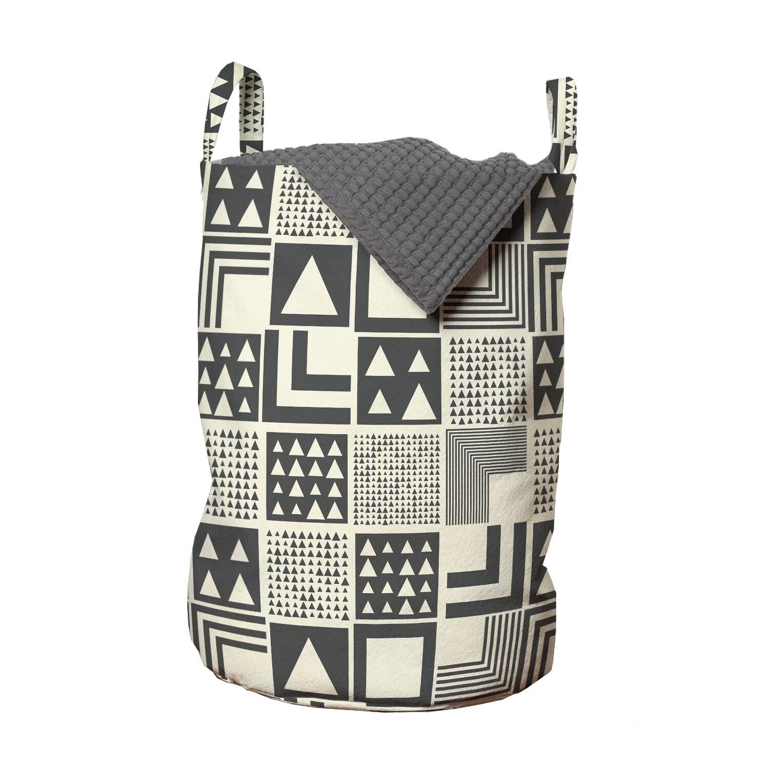 Boho Wäschesäckchen Abakuhaus Kordelzugverschluss Wäschekorb inspiriert Waschsalons, geometrisch für Deco Griffen Art mit