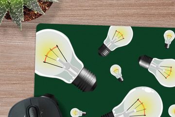 MuchoWow Gaming Mauspad Lampen - Muster - Licht (1-St), Mousepad mit Rutschfester Unterseite, Gaming, 40x40 cm, XXL, Großes