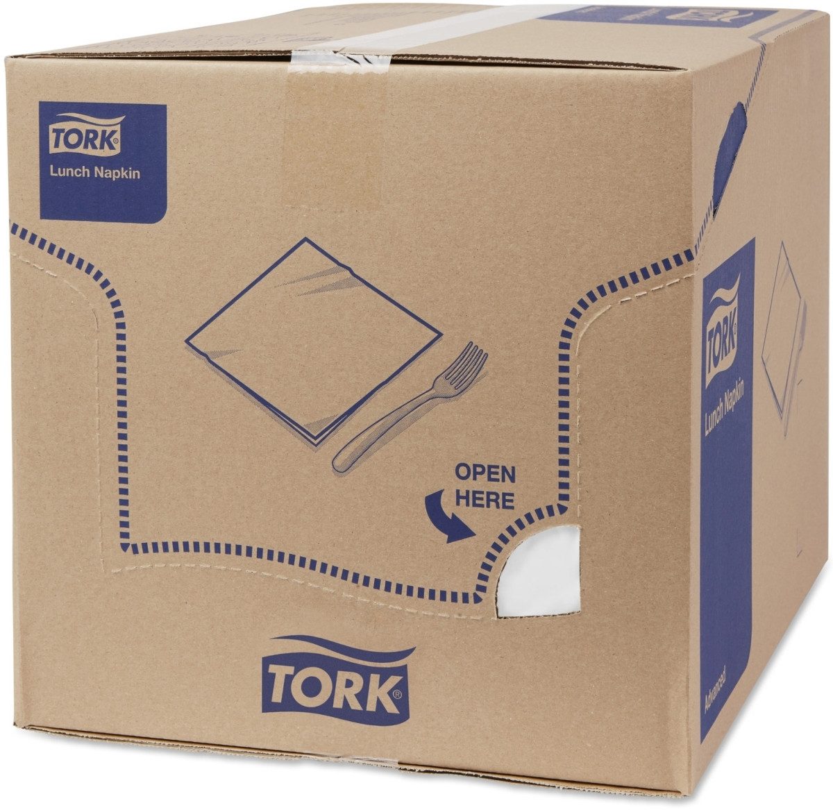 TORK Geschirr-Set Lunchservietten Advanced 33x33cm 1/4 Falz 2-lagig weiß VE=200 Stück