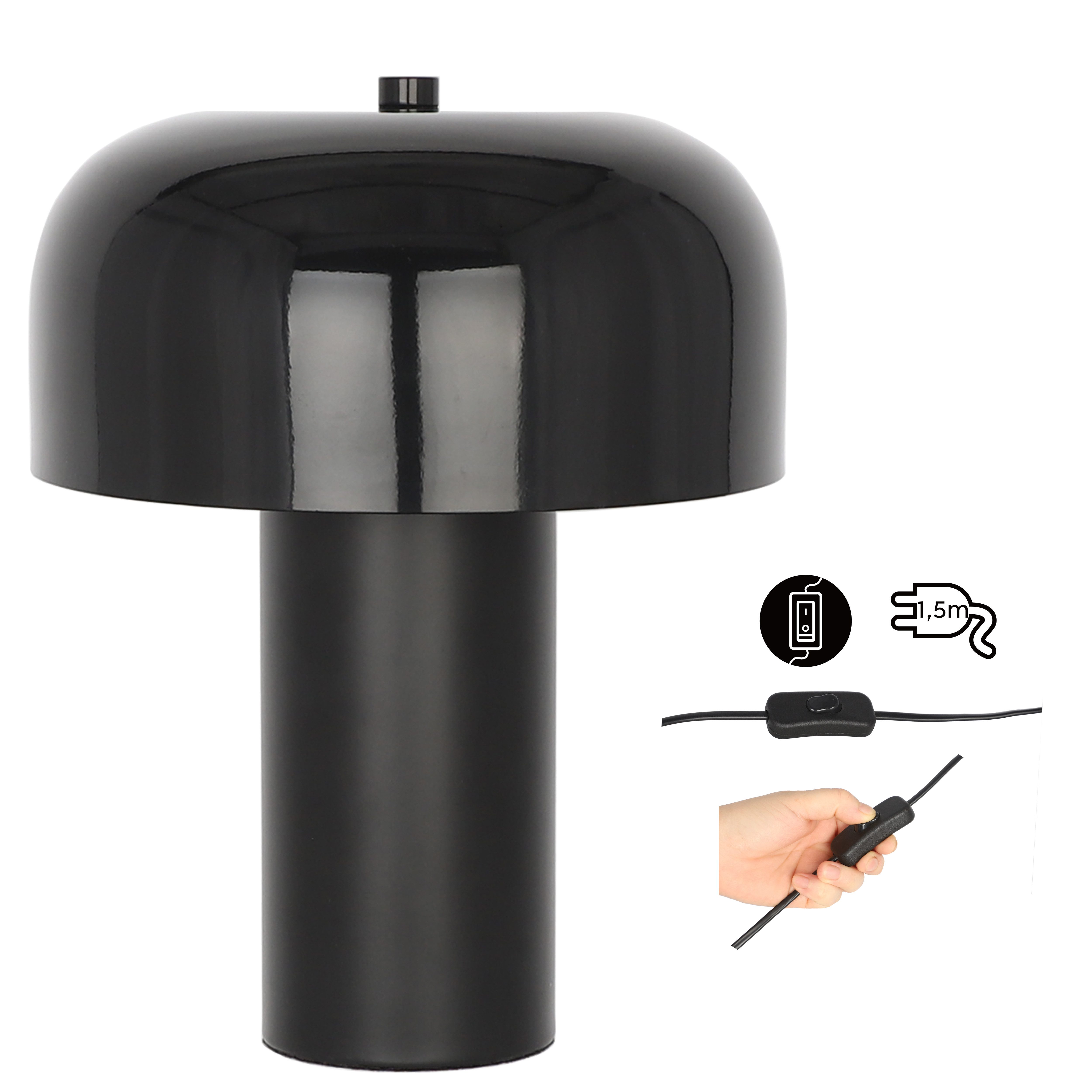 OTTO home Tischleuchte Jorre - Pilzlampe, ohne Leuchtmittel, Leuchtmittel wechselbar, zweifarbig - matt & glänzend, Pilzleuchte, Tischlampe, Pilzform, E14 – Bild 4 von 5