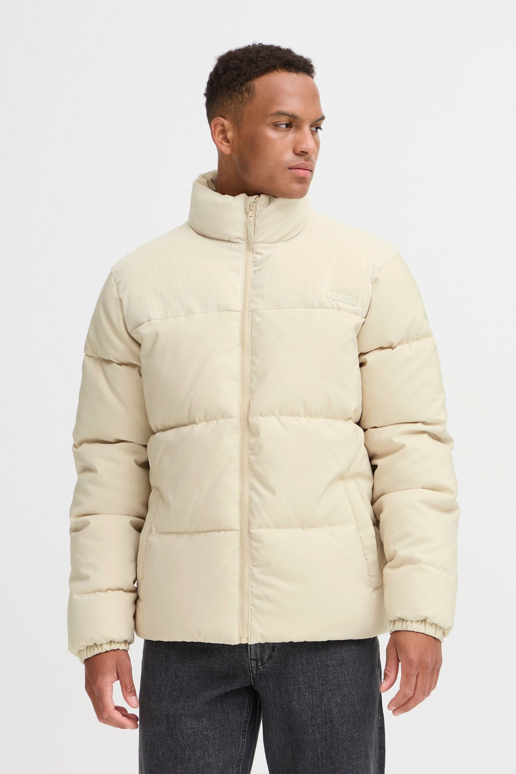 Blend Blouson Kurzer, gerader Schnitt - Vielseitig kombinierbar (1-St) BHFLYNN FABRIC MIX JKT.