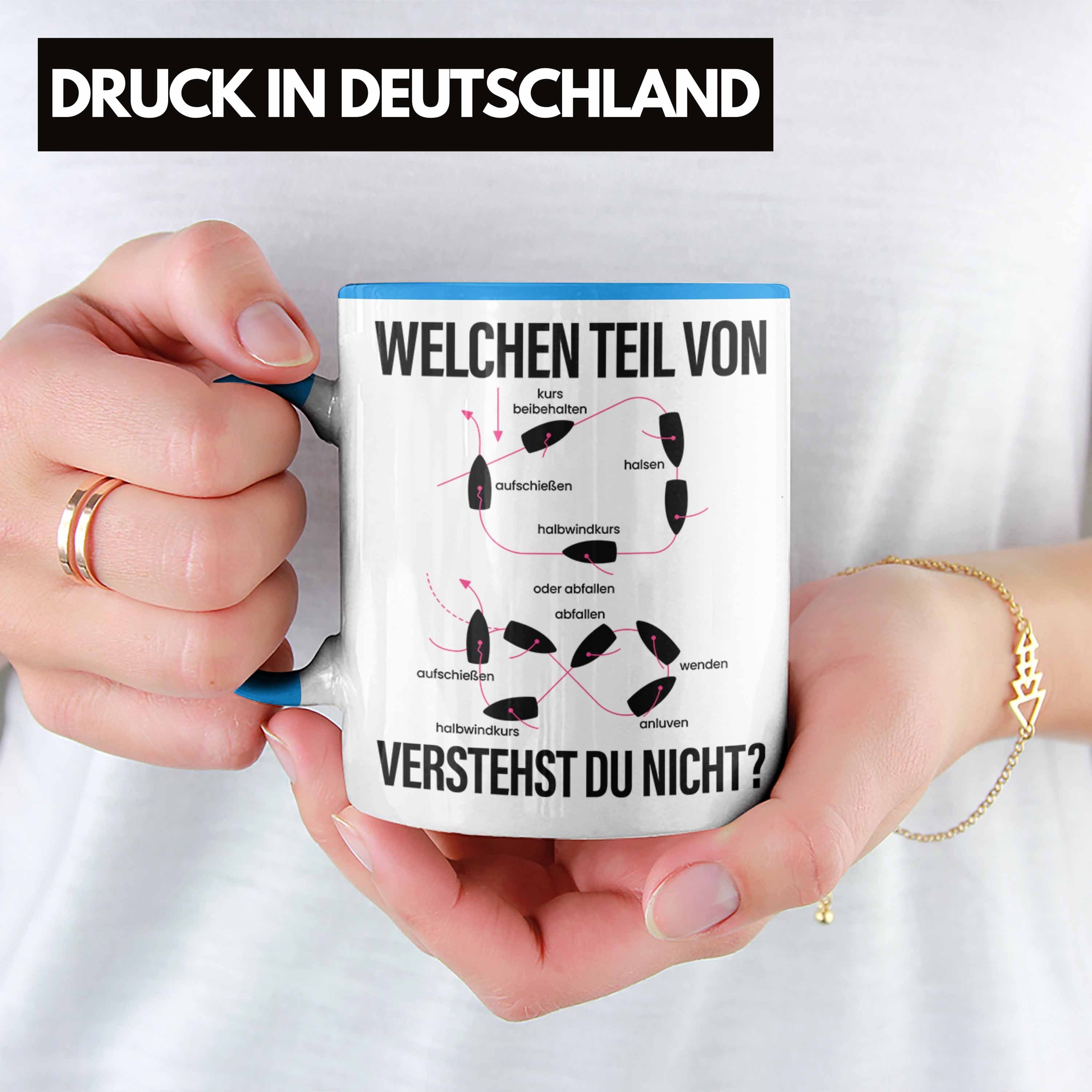 Tasse Tasse Welchen Blau Yacht Lustig Trendation Fahrer Manöver Boot Geschenk Kapitän Schiff