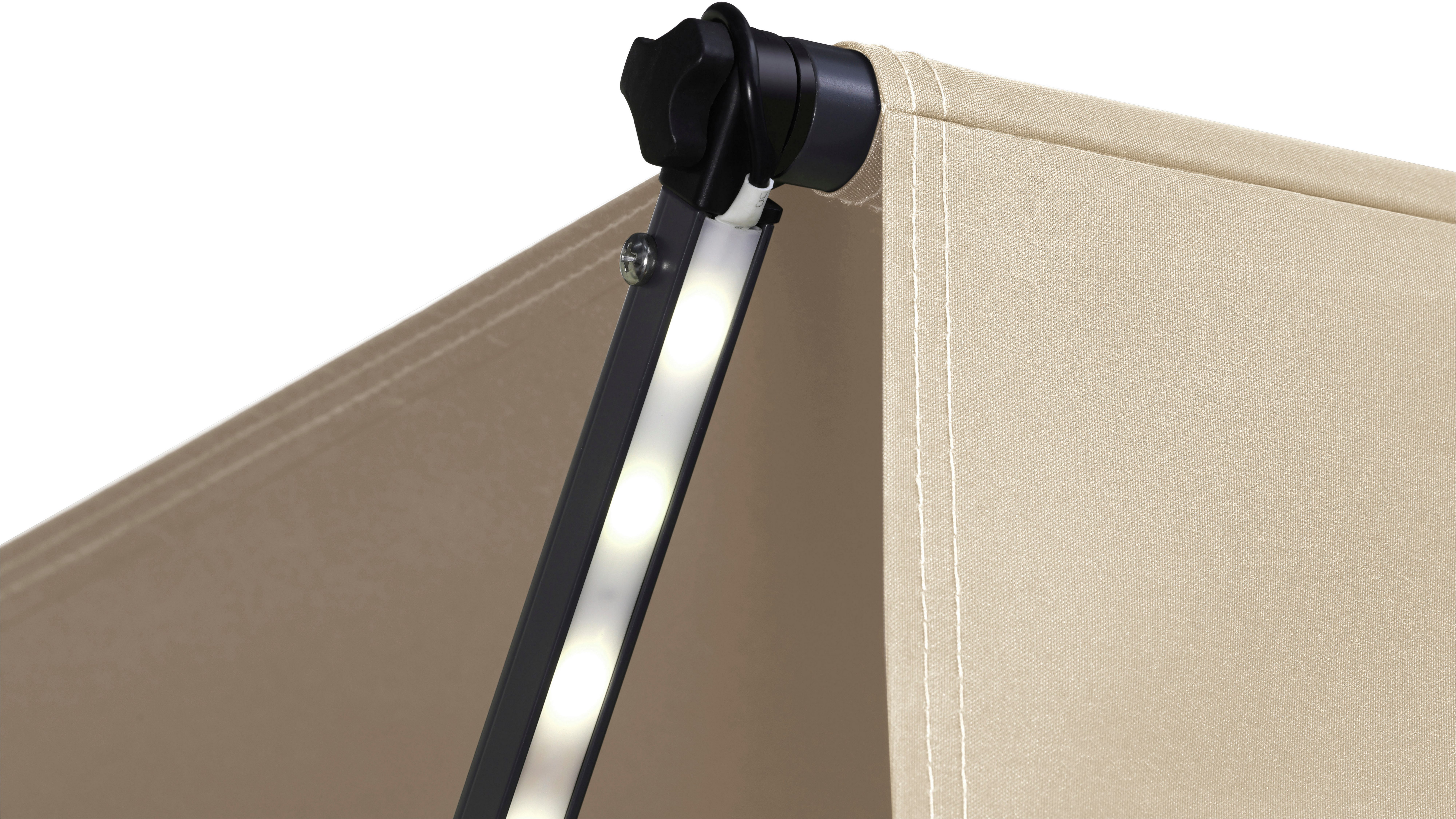 KONIFERA Klemmmarkise Dénia mit LED-Lichtstreifen Breite/Ausfall: 350/150 cm