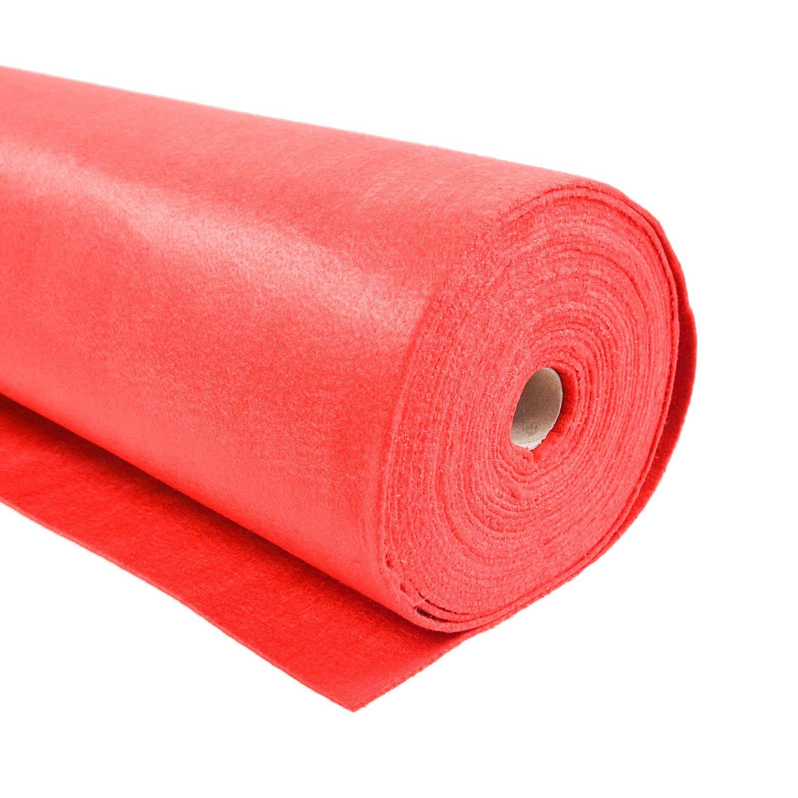 maDDma Stoff 1m waschbarer Bastelfilz Meterware Filz 90cm x 1,5mm, koralle