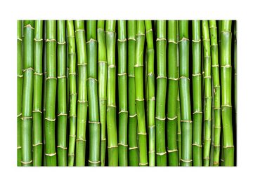 wandmotiv24 Leinwandbild Bambuswand, Blumen und Pflanzen (1 St), Wandbild, Wanddeko, Leinwandbilder in versch. Größen