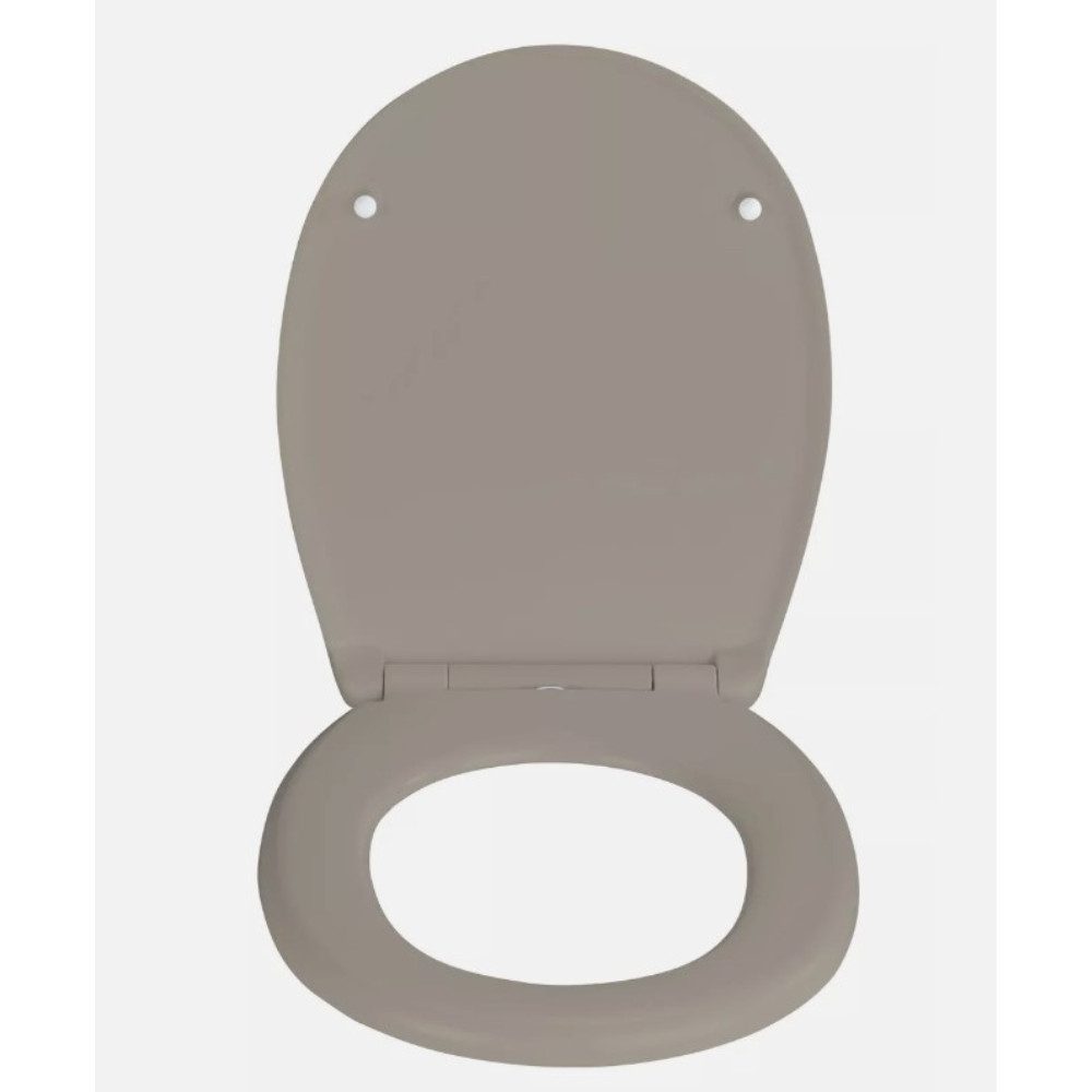 WENKO WC-Sitz Vorno Neo taupe Toilettensitz (Spar-Set, 1-St., zur Reinigung abnehmbar), Absenkautomatik, zur Reinigung abnehmbar