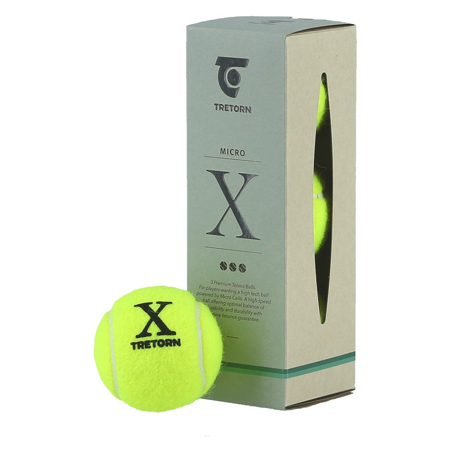 Tretorn Tennisball Micro X (drucklos, Training) gelb Dose 3er