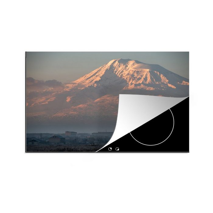 MuchoWow Herdblende-/Abdeckplatte Der Berg Ararat vor Sonnenaufgang in der Türkei Vinyl (1 tlg) Ceranfeldabdeckung für die küche Induktionsmatte