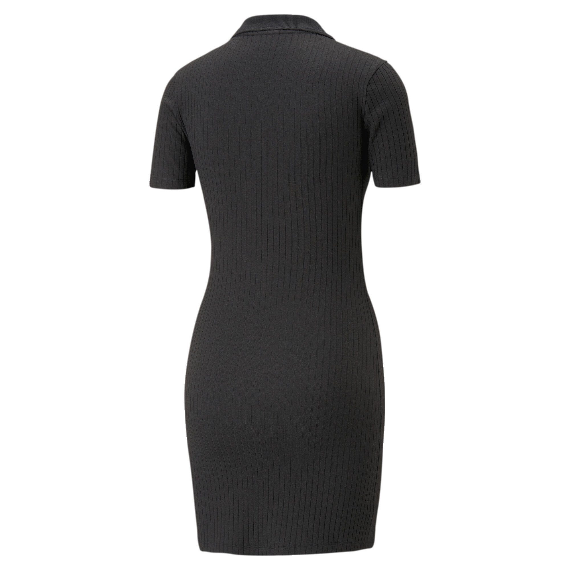 PUMA Sweatkleid Geripptes Classics Black Damen Kleid