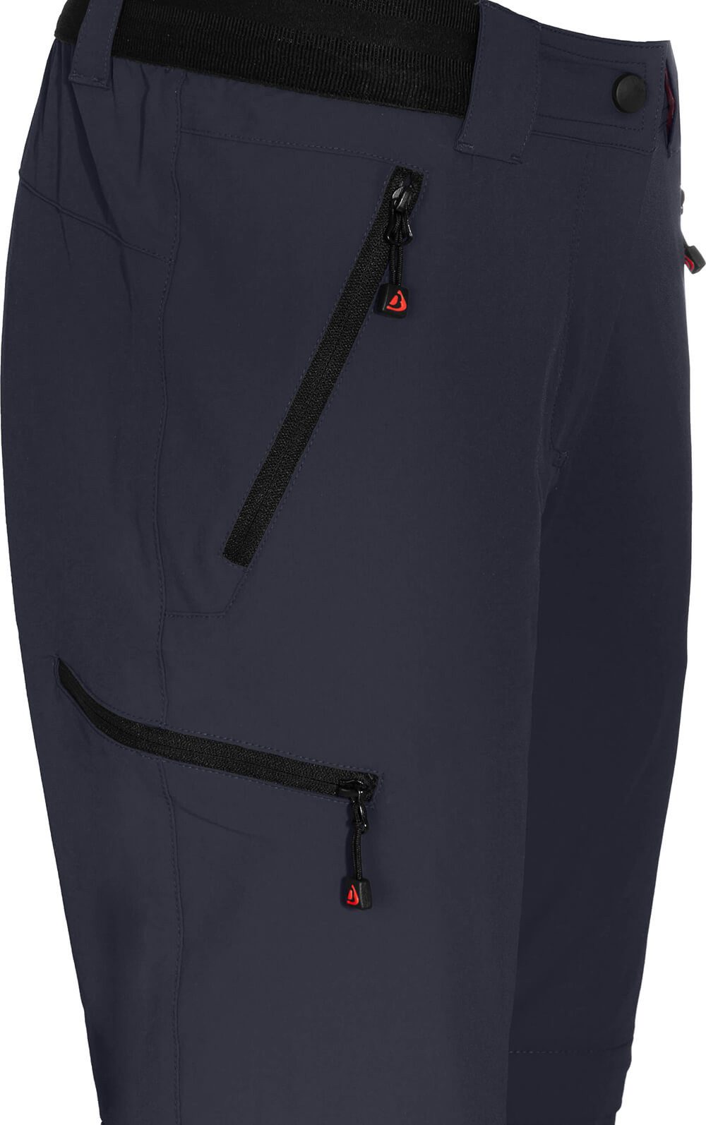 Bergson Outdoorhose VIDAA COMFORT Zipp Off (slim) Damen Wanderhose, leicht strapazierfähig, Langgrößen, Nacht blau