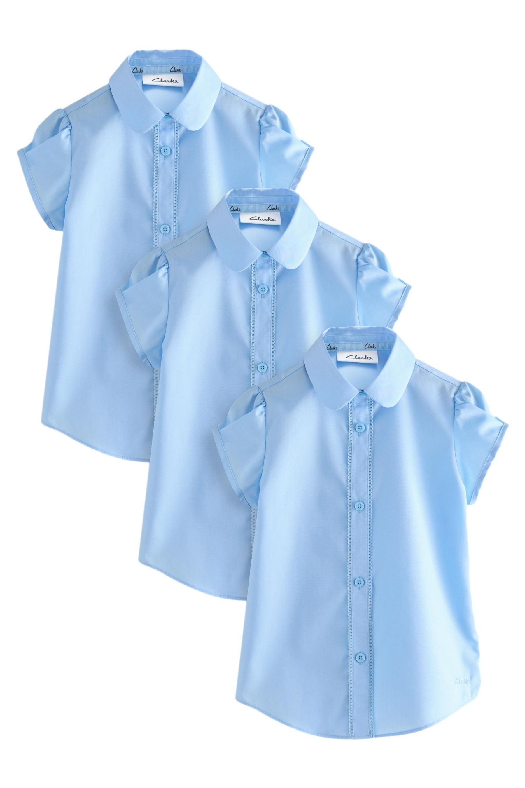Hemdbluse 3er-Pack Kurzarmblusen für Mädchen von Clarks