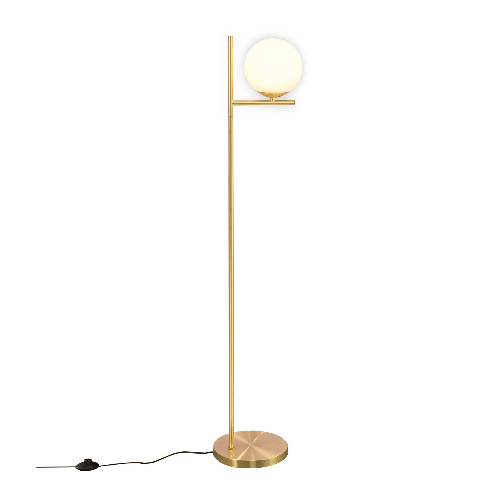 Nettlife Stehlampe Gold Stehleuchte 3 Flammig mit Fußschalter, mit Fußschal günstig online kaufen