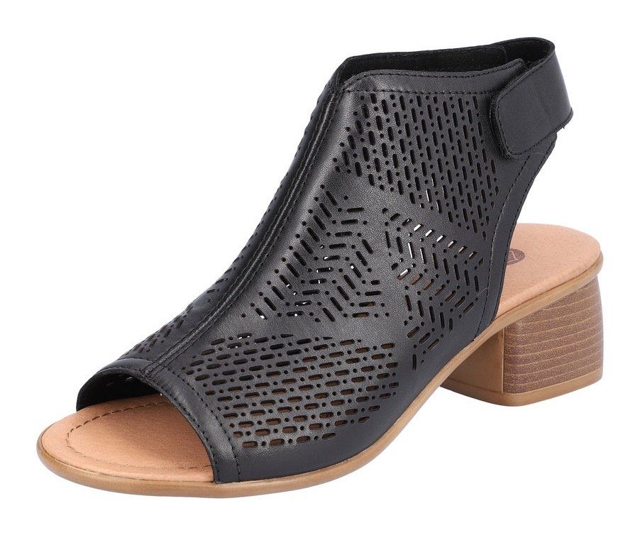 Remonte Sandalette mit modischem Laser-Muster schwarz | Sandaletten