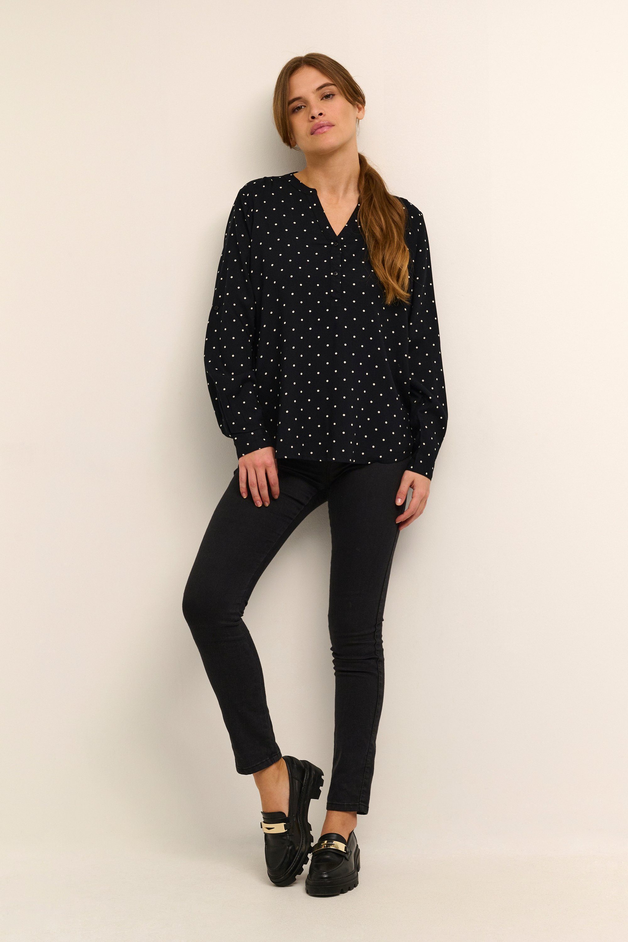 KAFFE Langarmbluse Langarm-Bluse KAjoyce