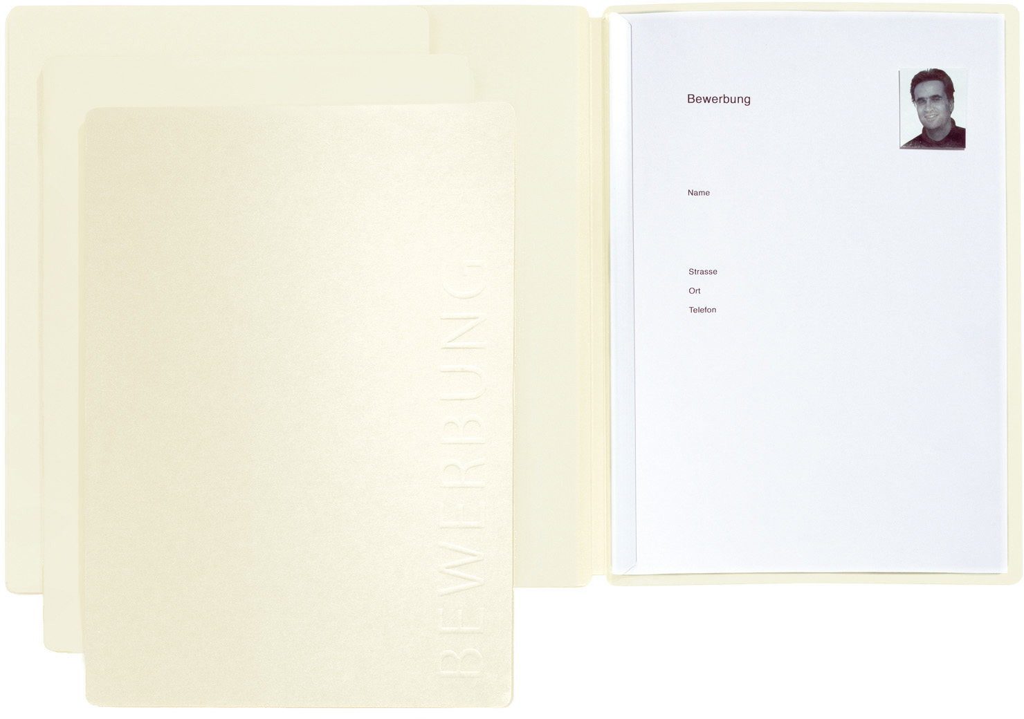 Bewerbungsmappe Bewerbungsmappe Solo 2-teilig beige