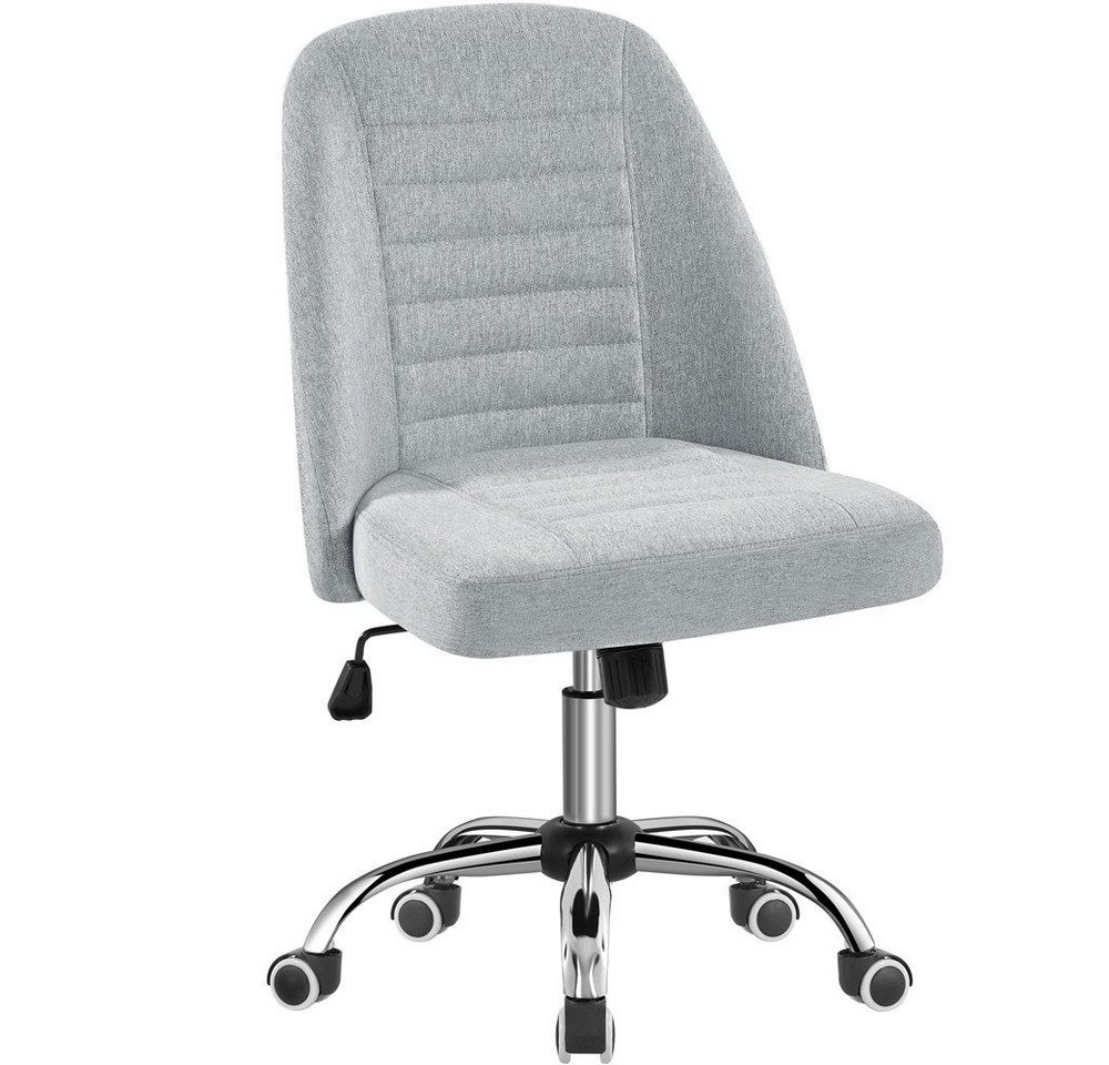 Yaheetech Drehstuhl Bürostuhl mit Wippfunktion, Schreibtischstuhl Gepolstert Polyester Drehstuhl mit Rollen