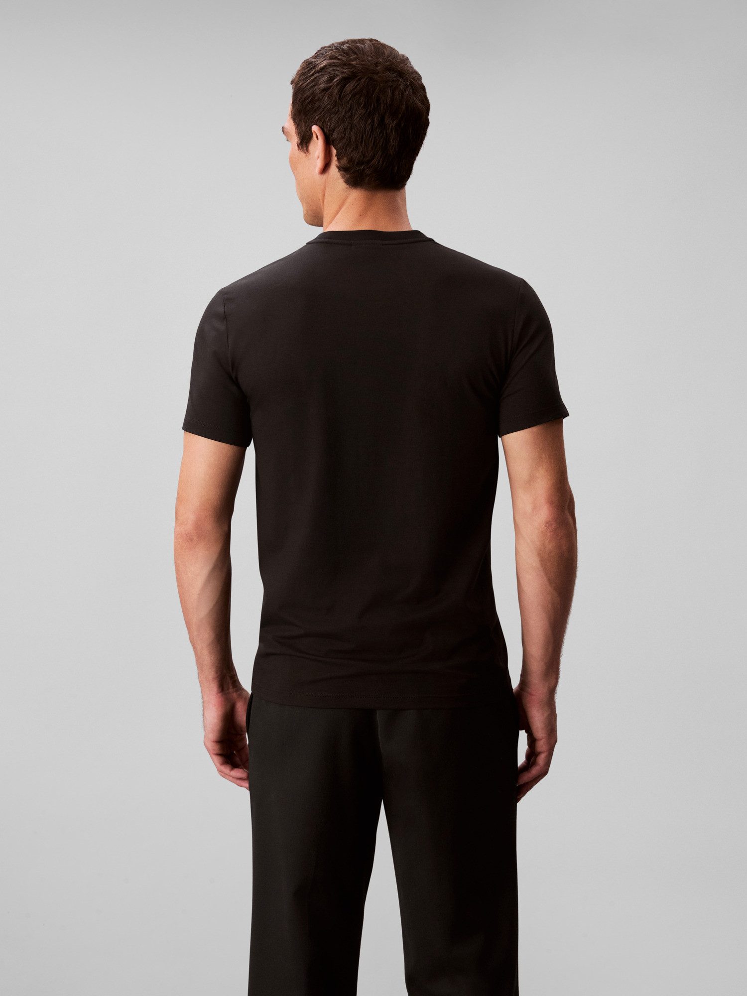 Calvin Klein T-Shirt 2 Pack SS STRETCH COTTON SLIM TEE (Packung, 2-tlg) Rundhalsausschnitt, slim fit