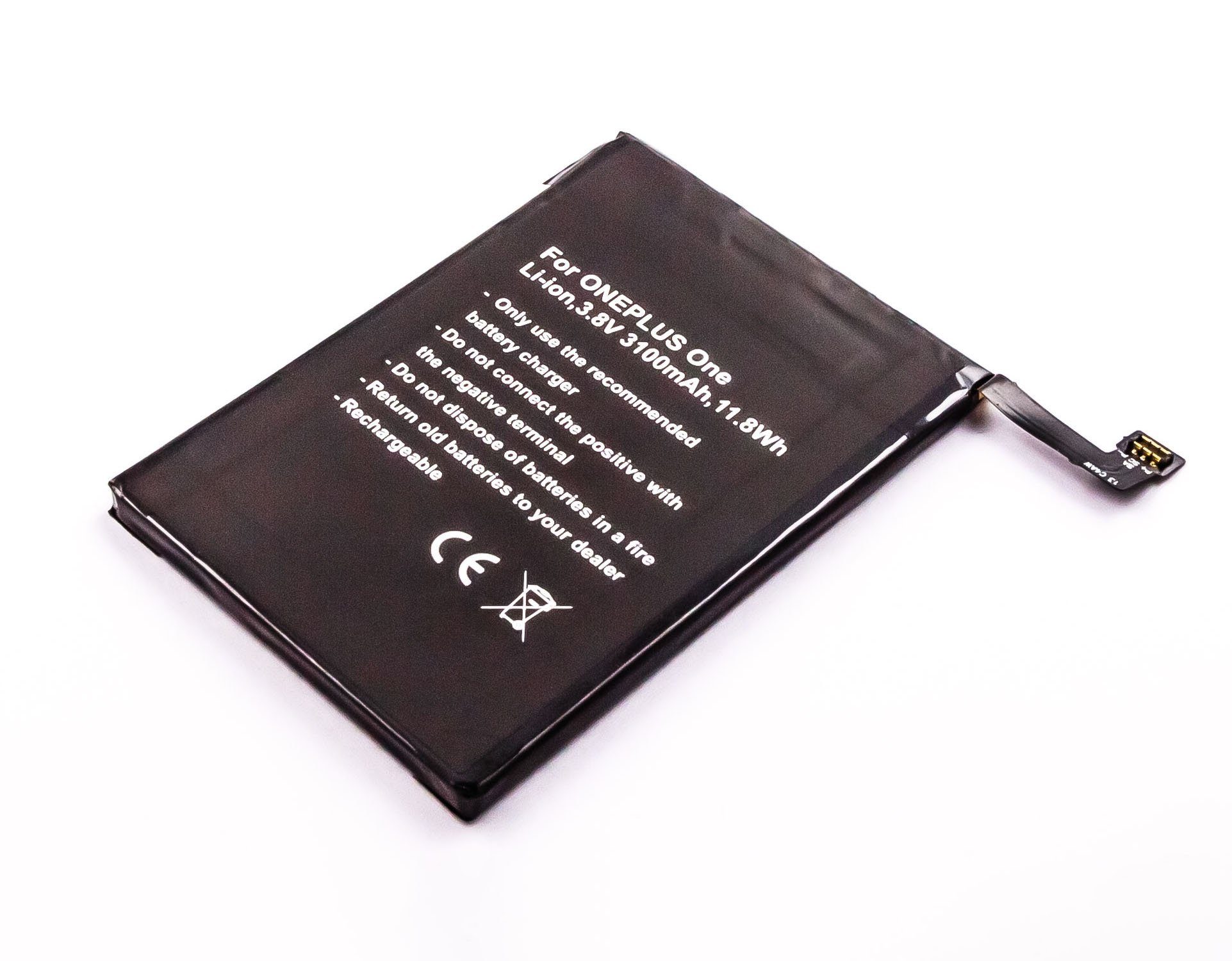 MobiloTec Akku kompatibel mit OnePlus A0001 Akku Akku 3100 mAh (1 St)