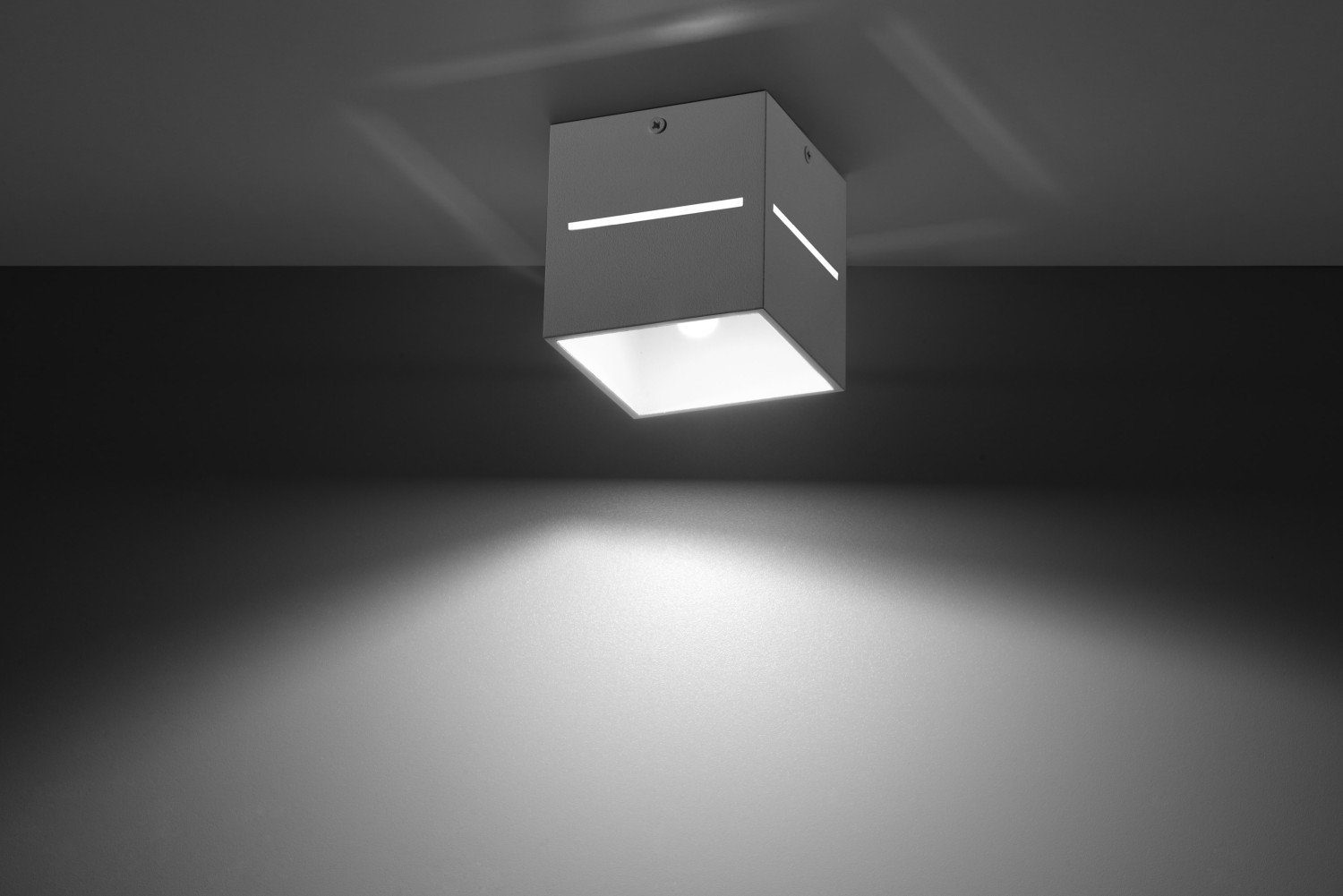 Licht-Erlebnisse Deckenleuchte LORUM, ohne Leuchtmittel, H:10cm Spot Flur Aluminium Wohnzimmer Bauhaus Weiß Aufbaustrahler